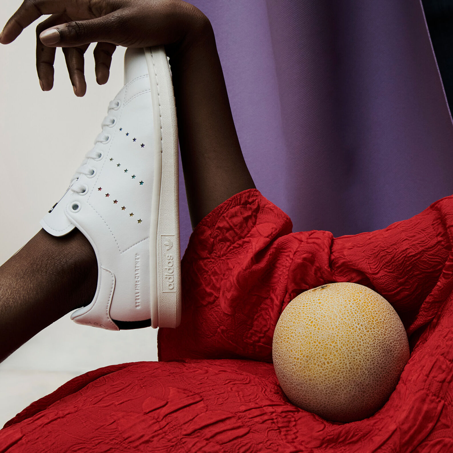 Iconic. Vegan. The Stella X Stan Smith can be crisp white or rainbow bright.