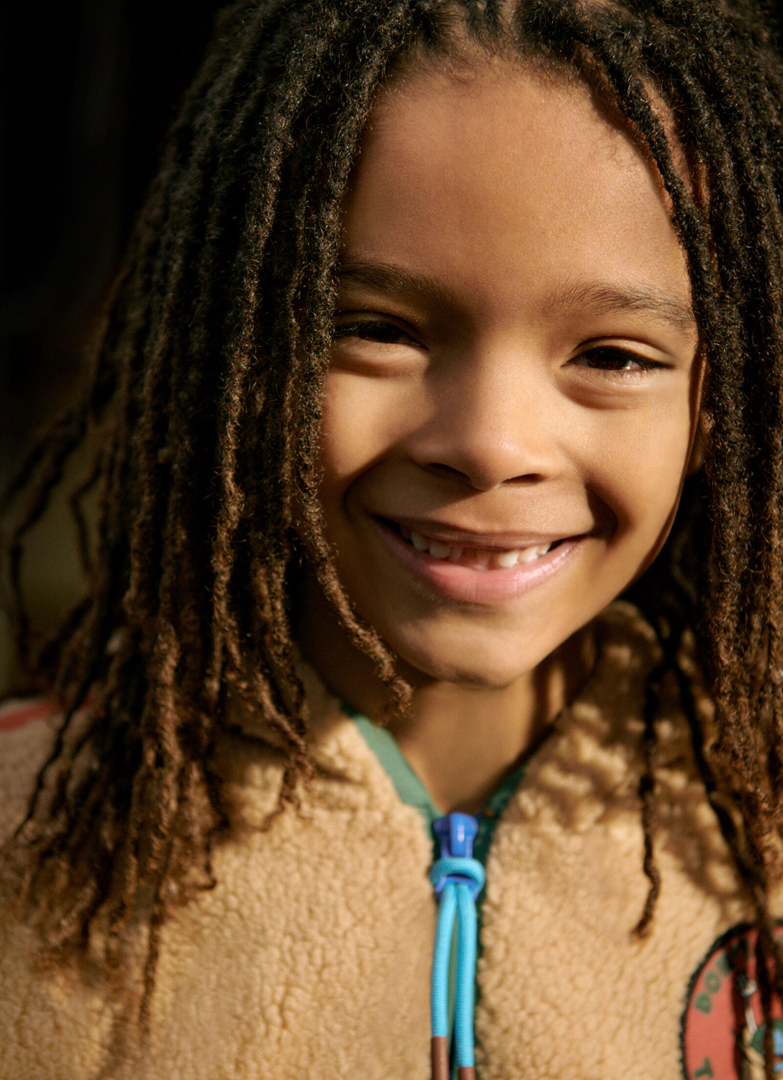 Boy wears teddy jacket Boy wears teddy jacket
