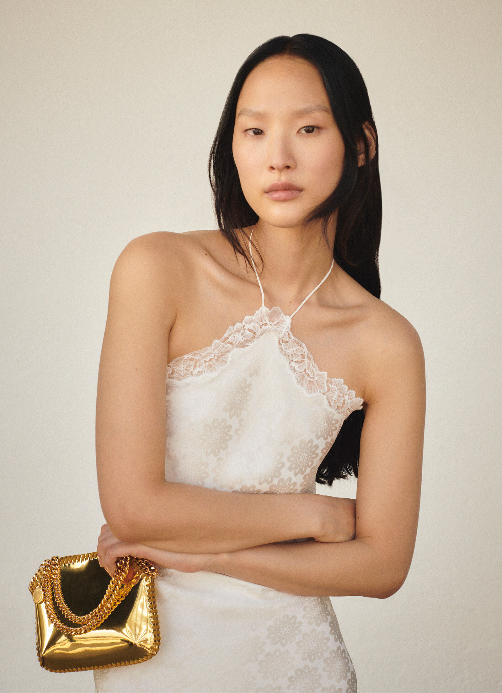 STELLA McCARTNEY シルク混 フラワープリント ビスチェ