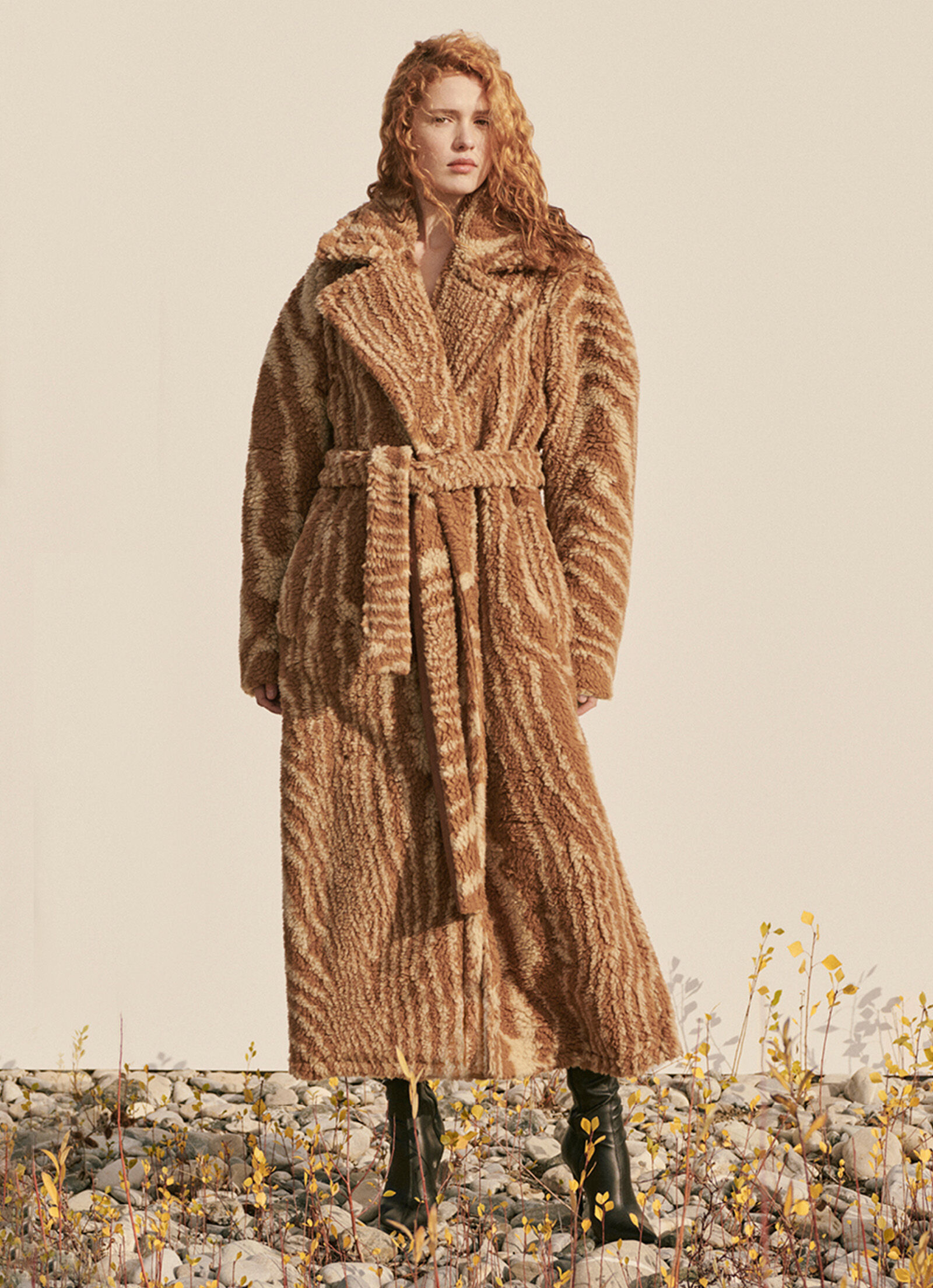 Stella McCartney python-print asymmetric shirtdress - Brown