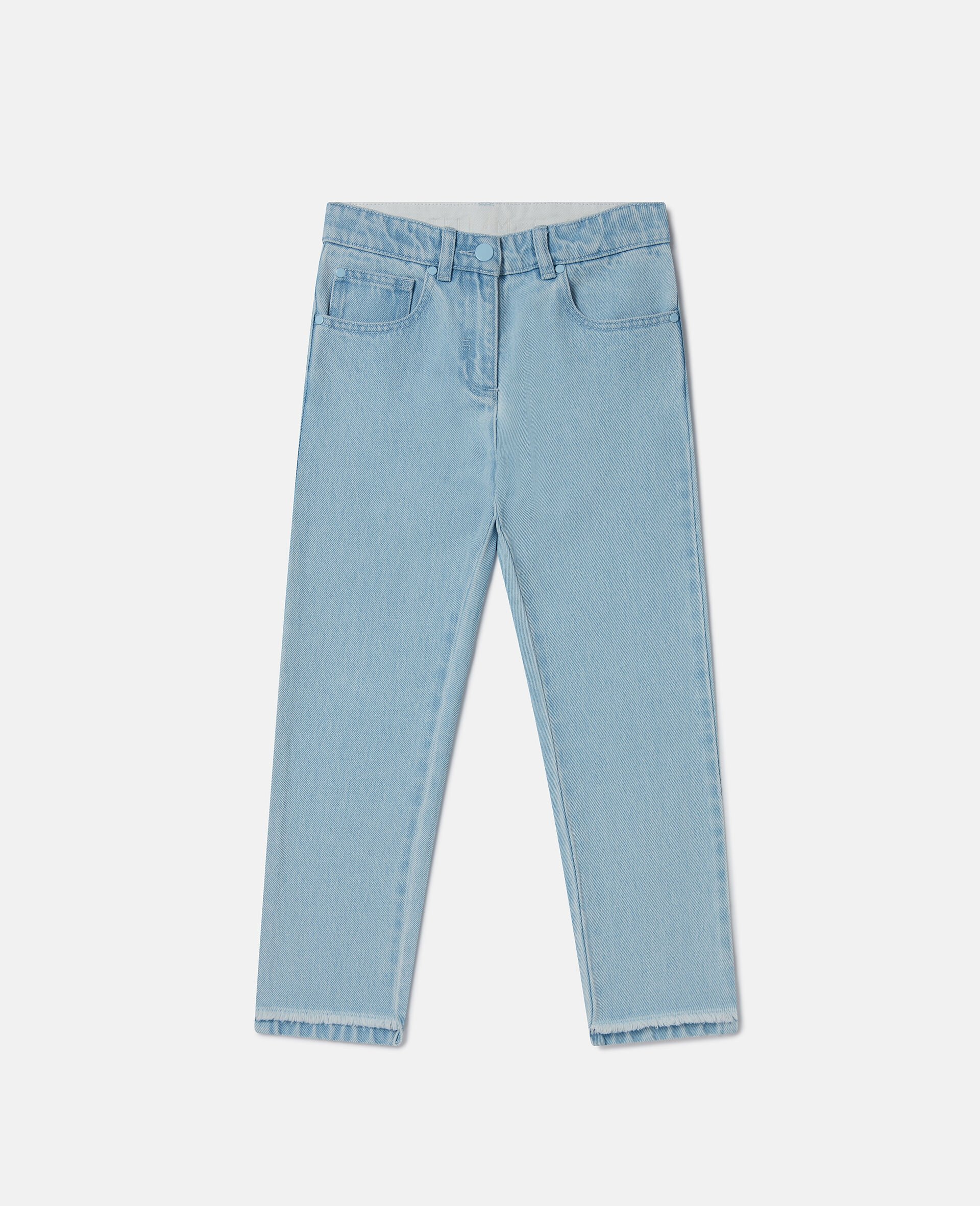 Straight-Leg Denim Jeans-Blue-medium