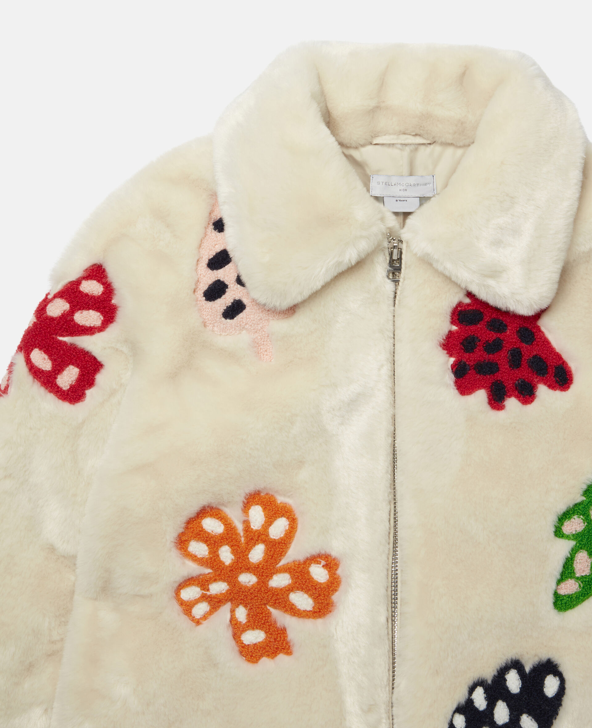 Embroidered Spotty Leaves FFF Jacket -White-large image number 2