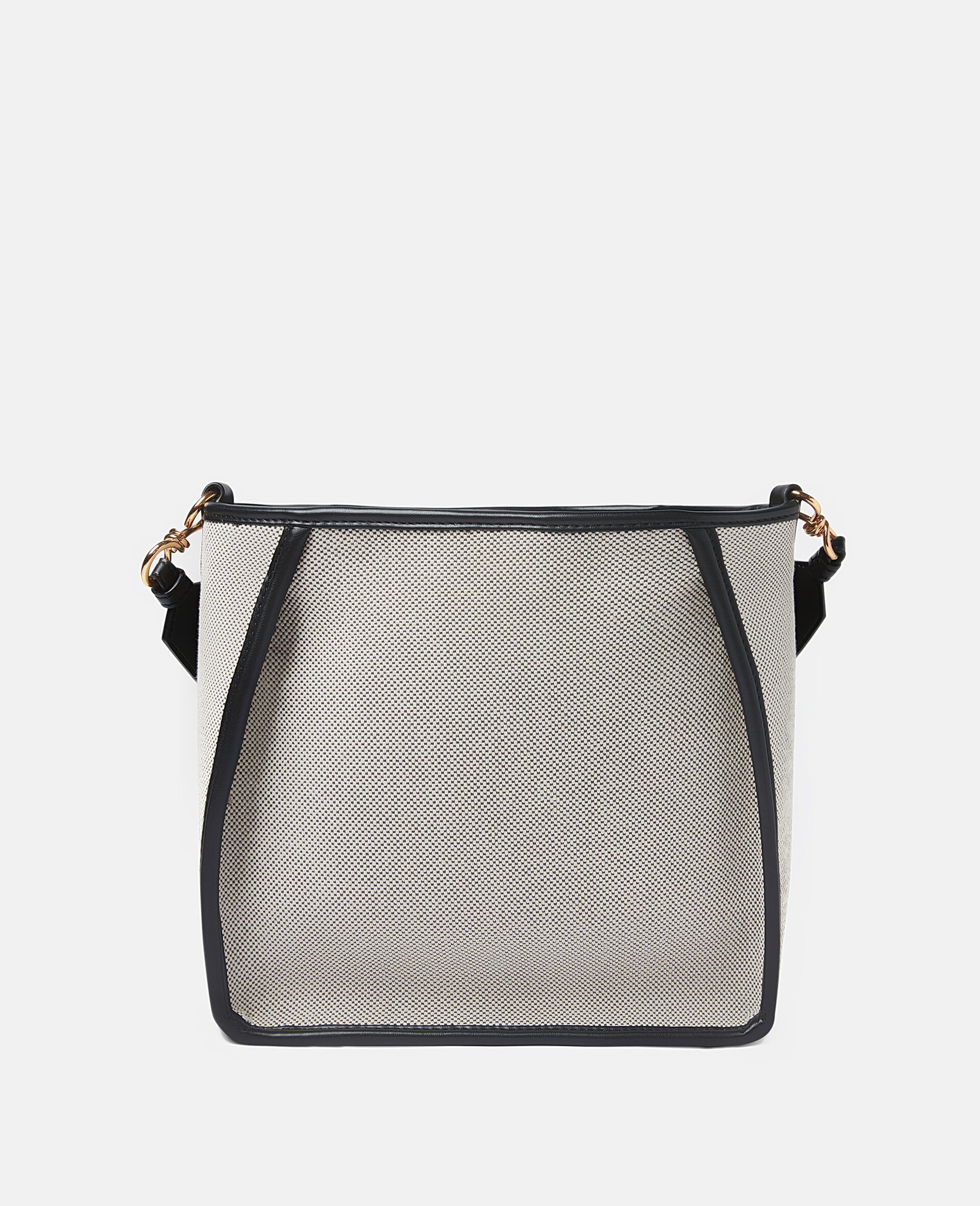 Stella Logo Cotton Canvas Shoulder Bag-Black-large Stella Logo Cotton Canvas Shoulder Bag-Black-large image number 3