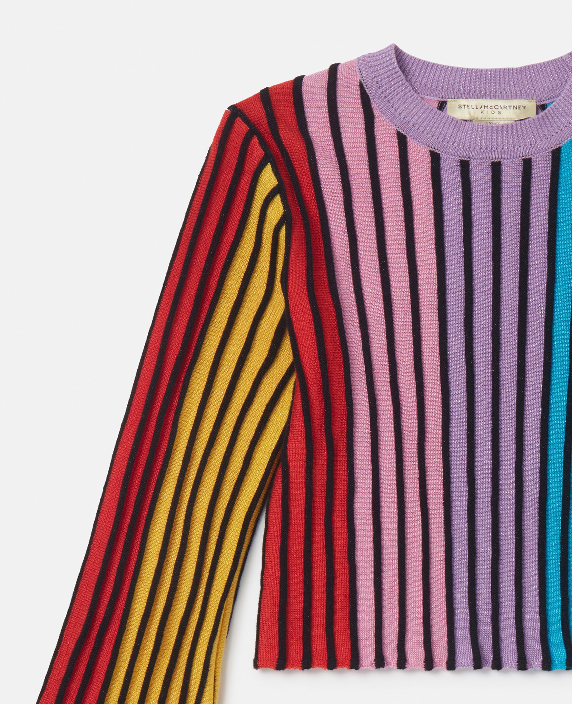 Rainbow Striped Flared Top -Multicolour-large Rainbow Striped Flared Top -Multicolour-large image number 1