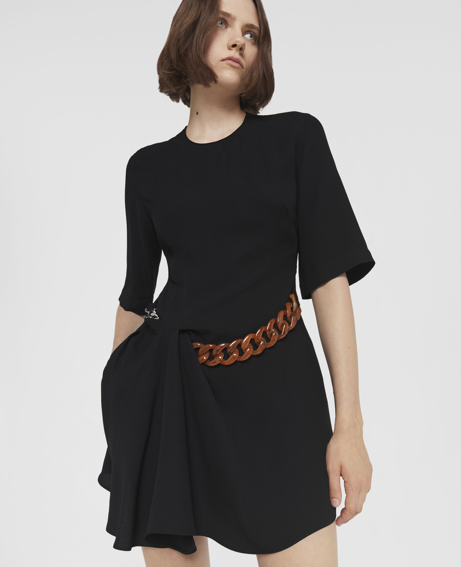 Falabella Chain Dress-Black-large image number 3