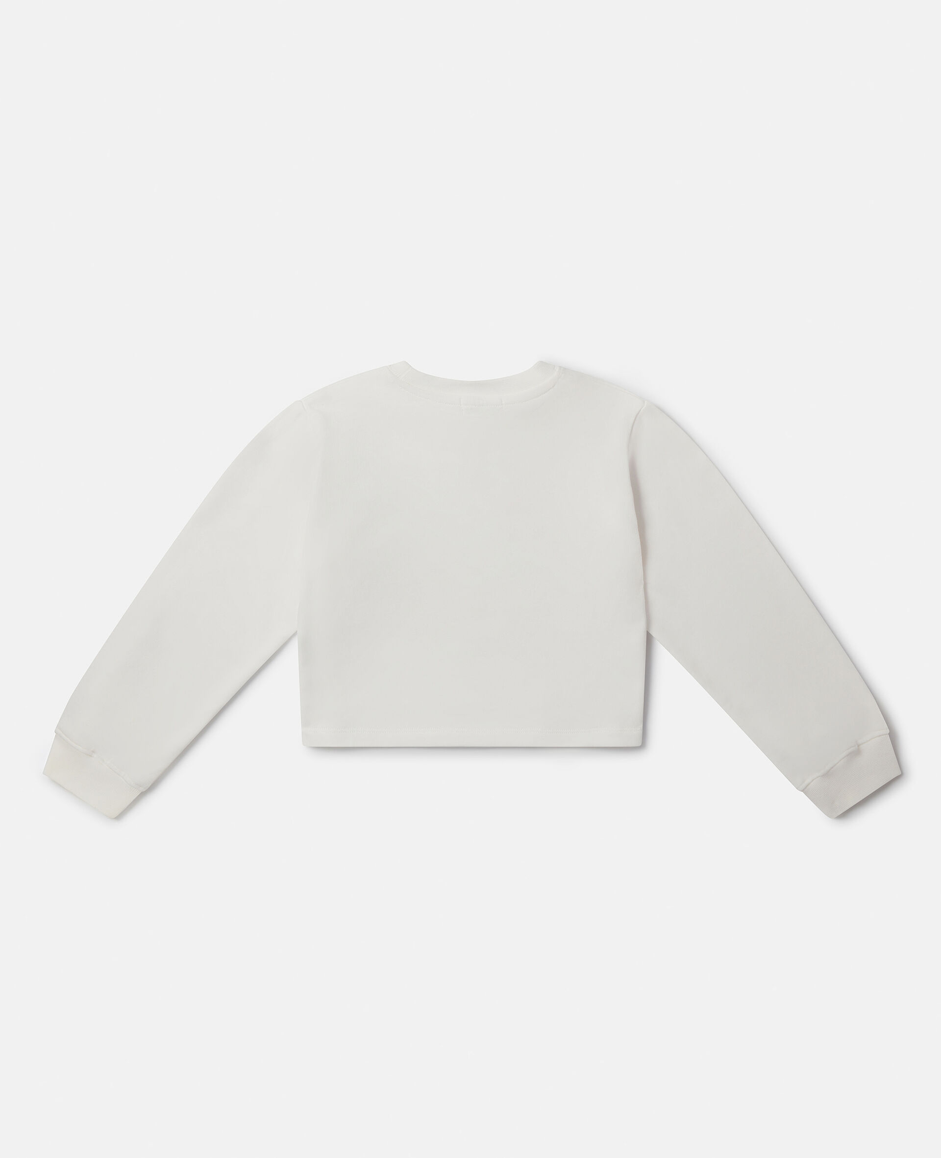Stella Festival Print Cropped Sweatshirt-White-large image number 2