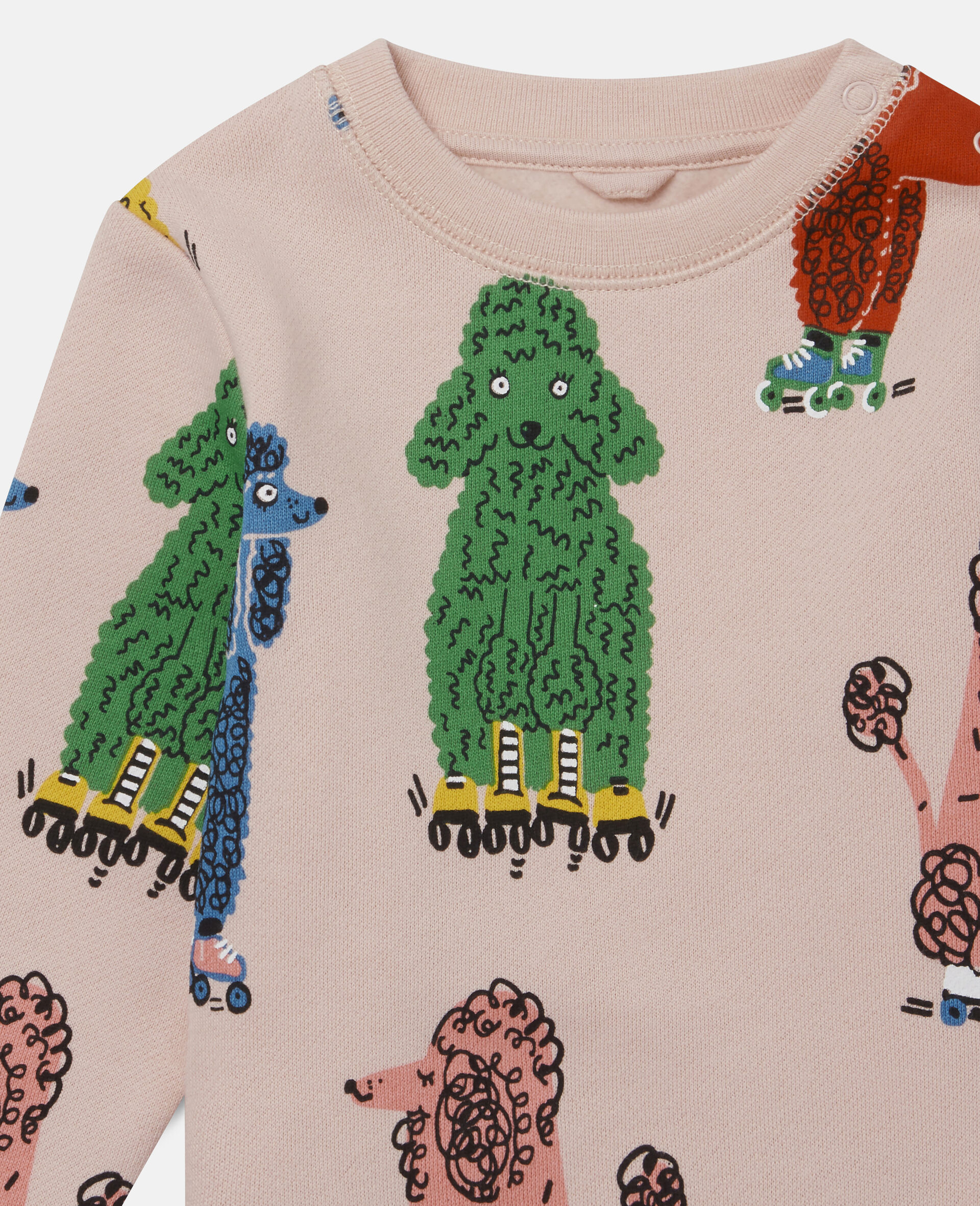 Doodle Poodles Fleece Sweatshirt-Pink-medium