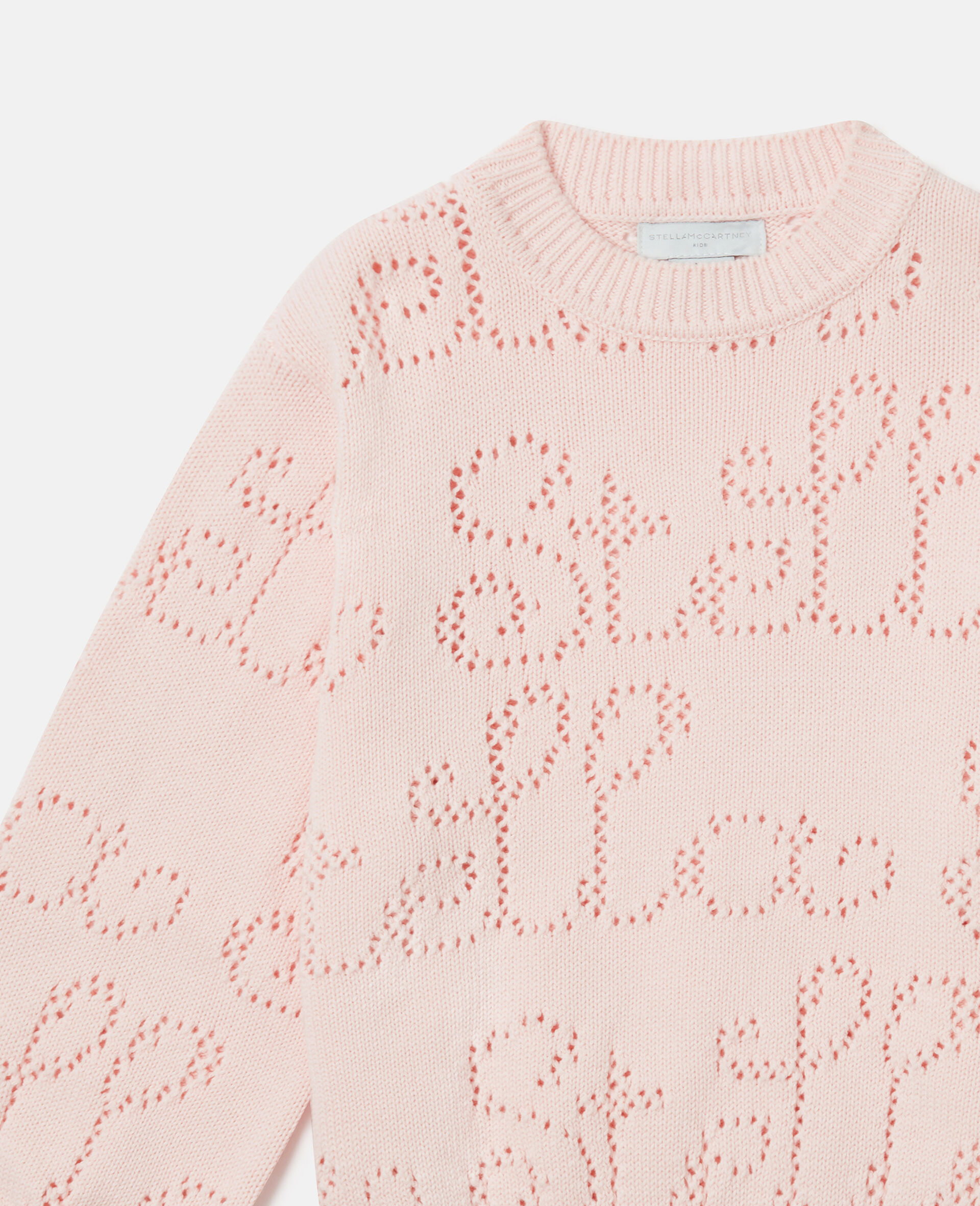 Stella Crocheted Sweatshirt-Pink-medium