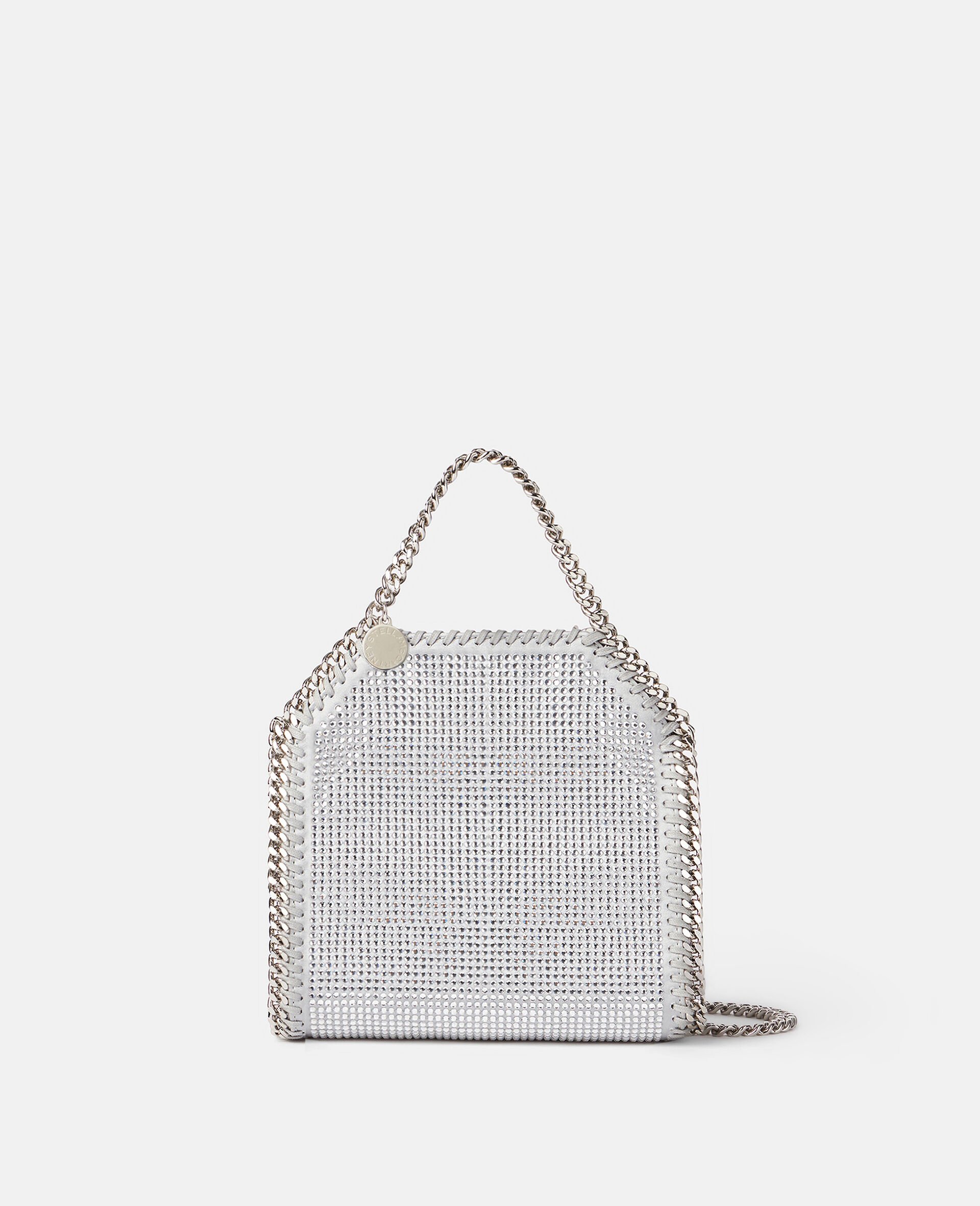 Falabella Crystal Mesh Mini Tote Bag-Silver-large image number 0