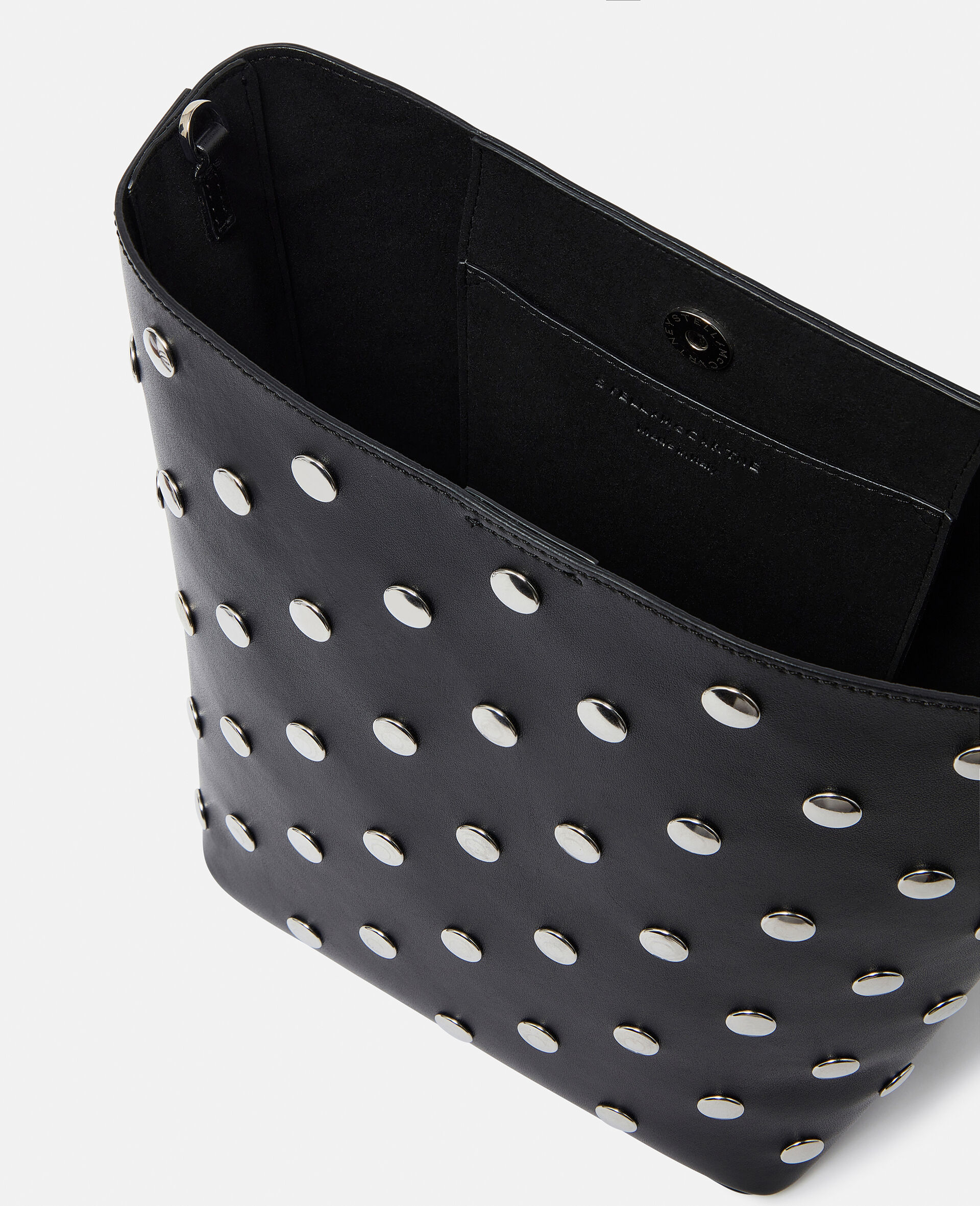 Frayme Studded Large Bucket Bag-Black-large image number 3