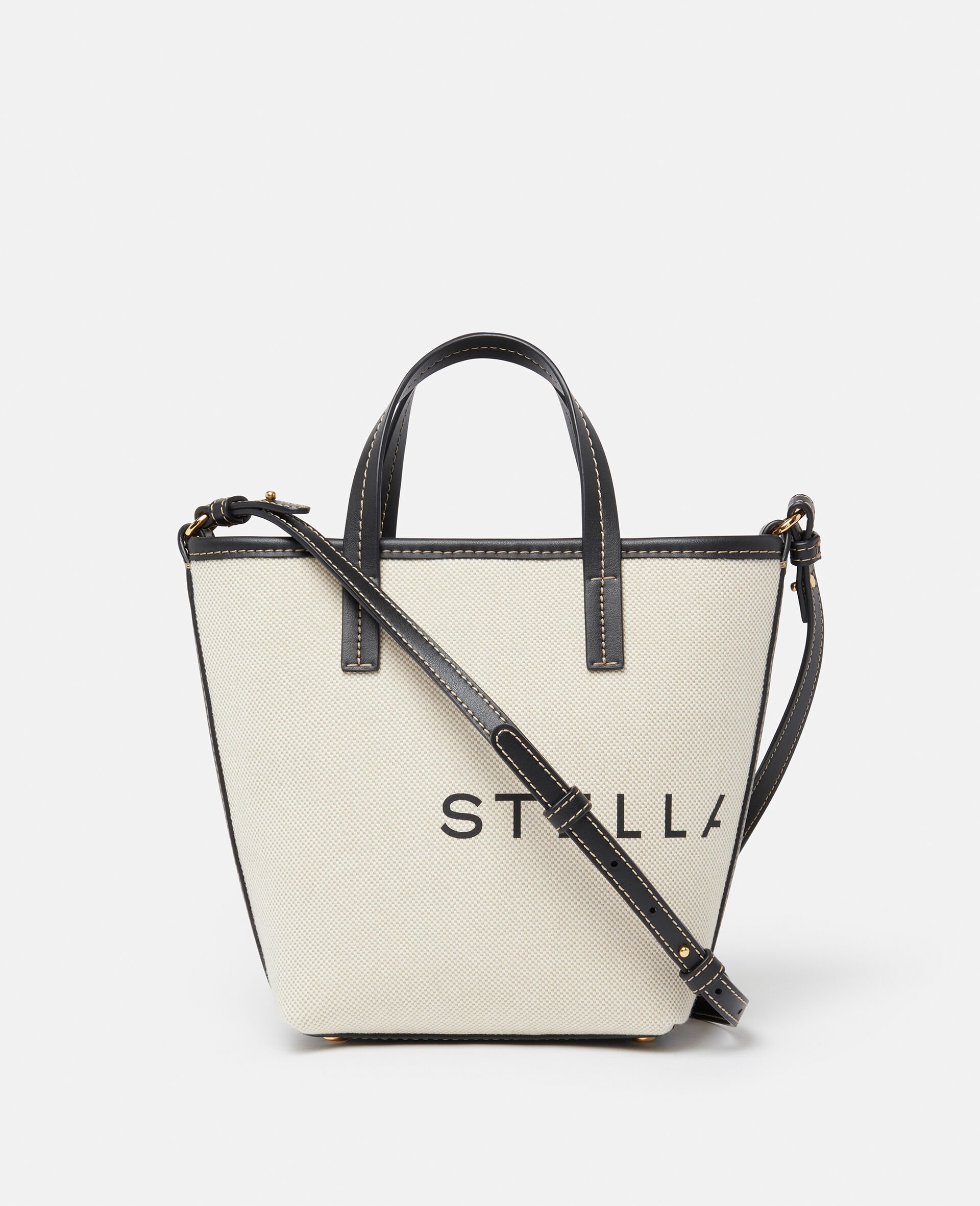 Logo Canvas Crossbody Tote Bag-Cream-large image number 0