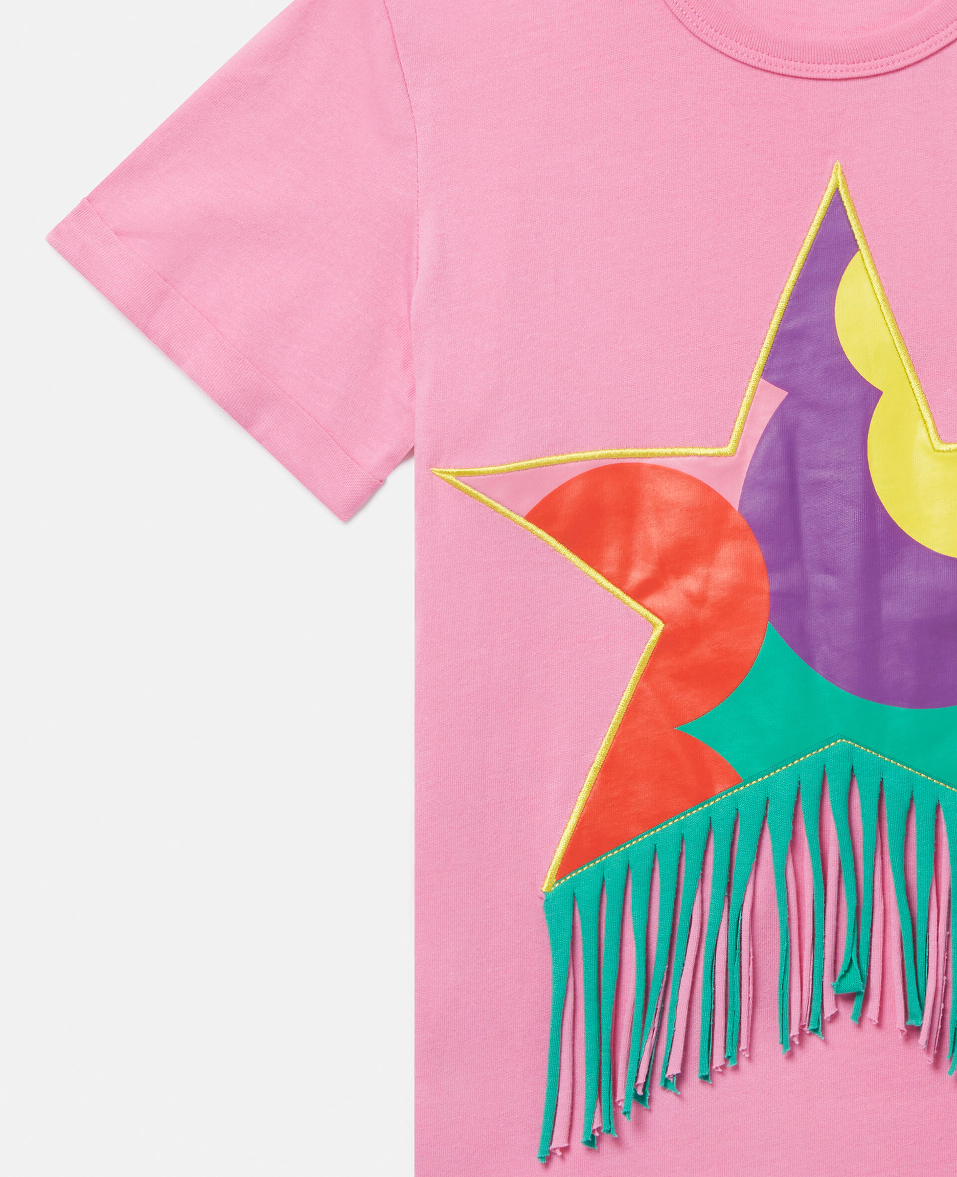 フリンジ スターTシャツ-ピンク-large image number 1
