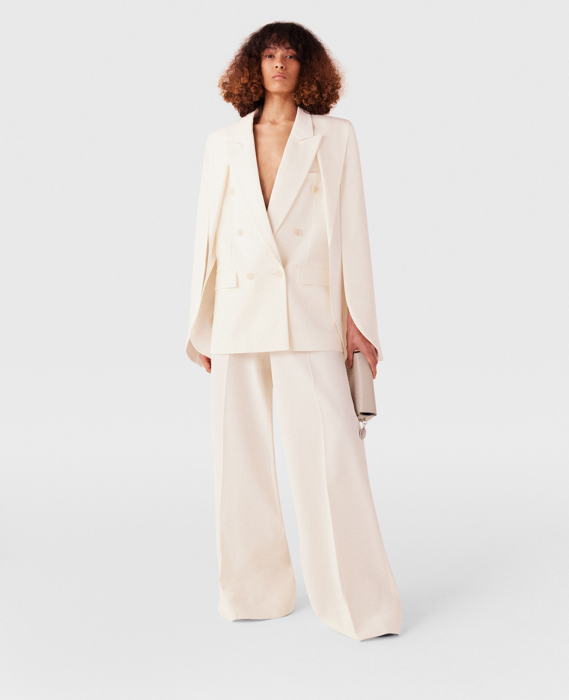 High-Rise Wide-Leg Wool Pants-White-large image number 1