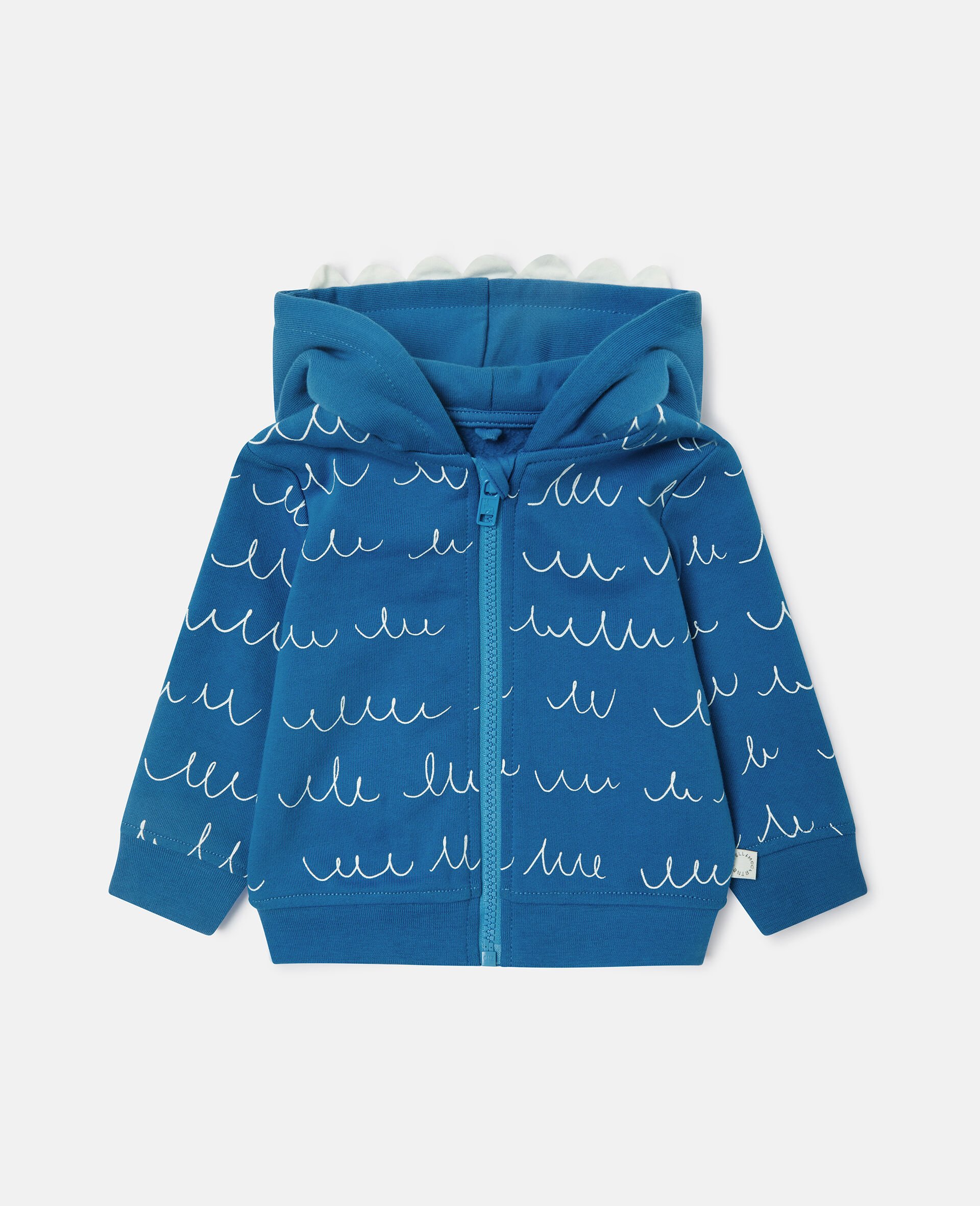 Monster Graphic Full-Zip Hoodie-Blue-large image number 0
