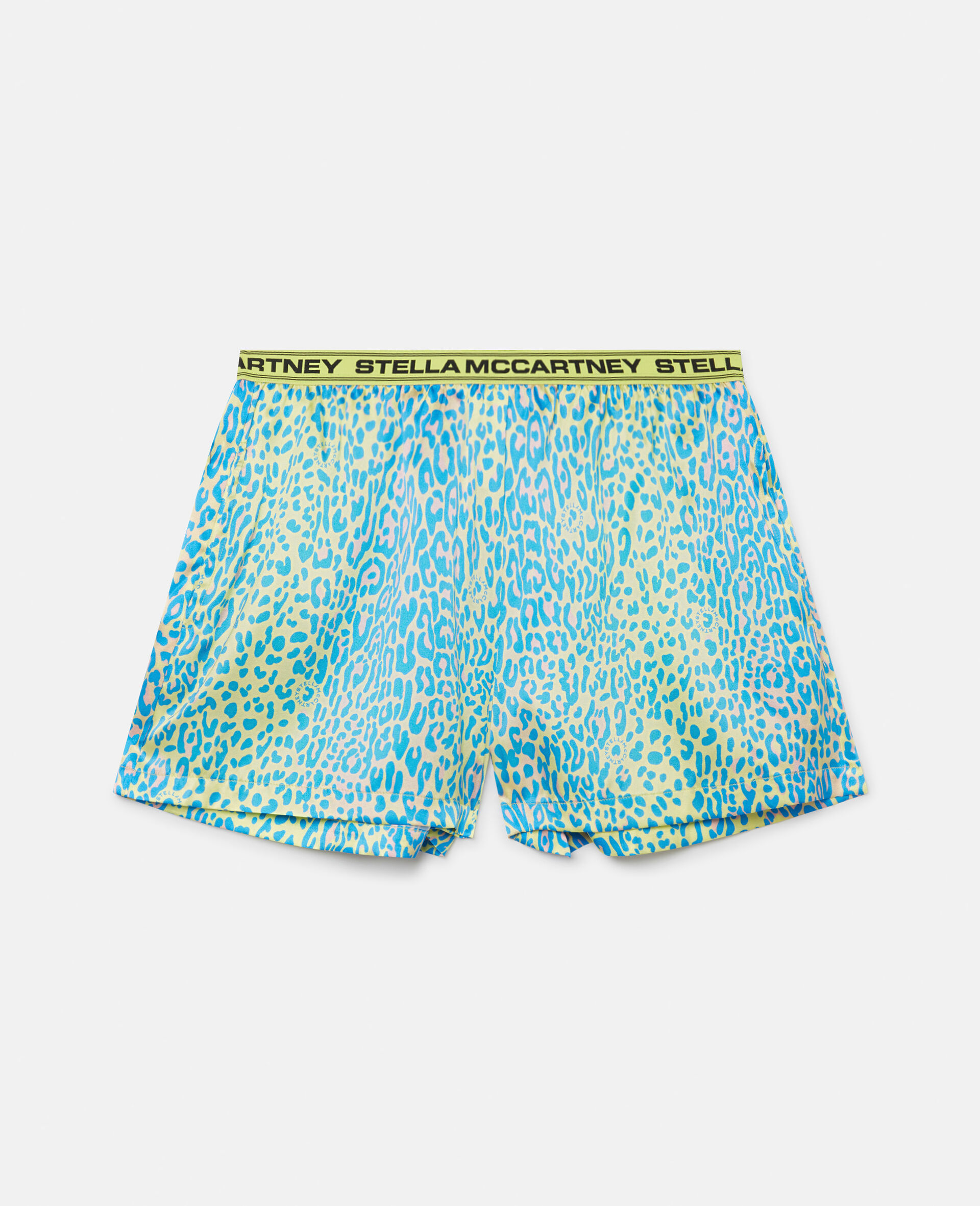 Leopard Print Shorts-Grey-large image number 0