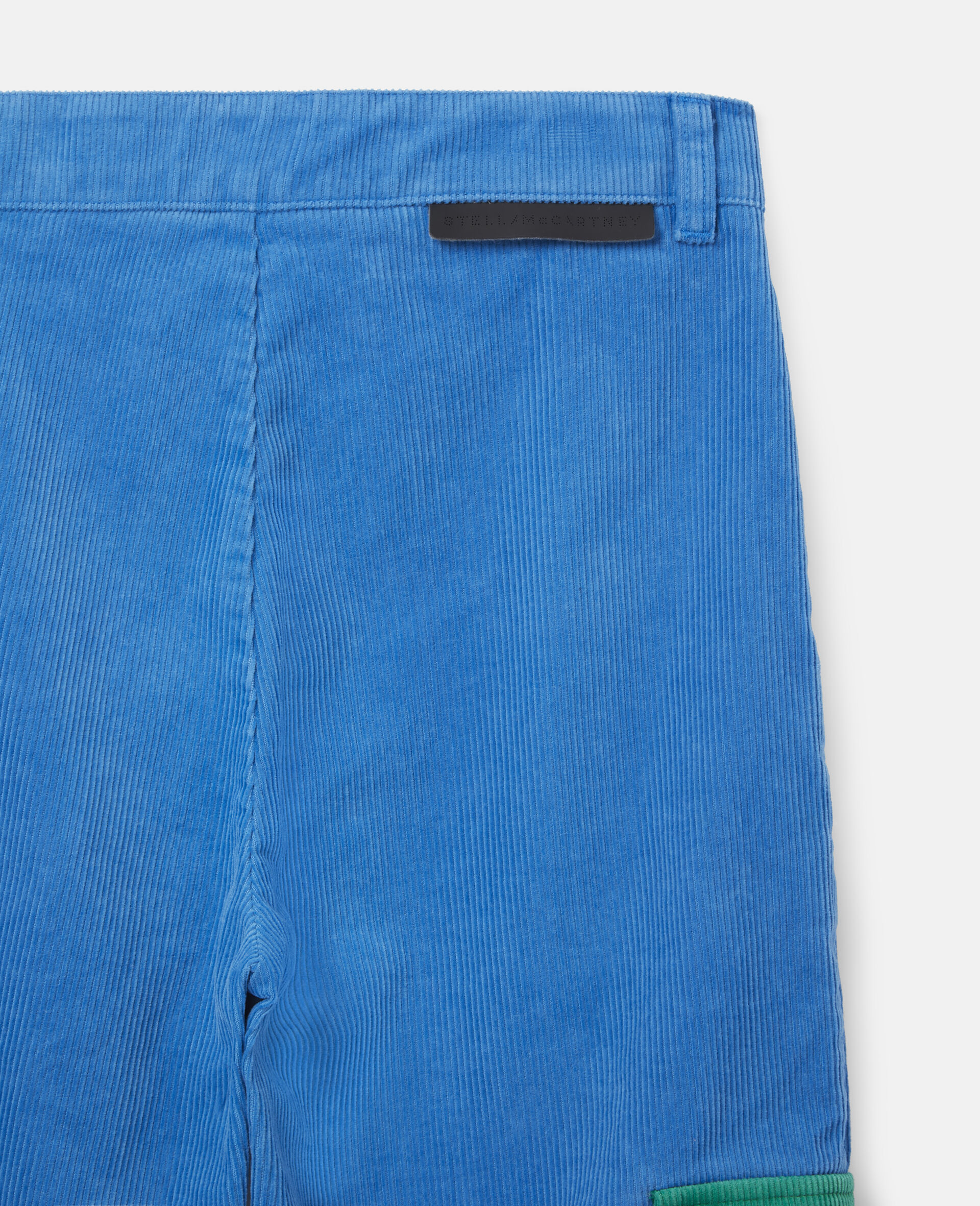 Kids Bright Blue Cargo Corduroy Pants | Stella McCartney US