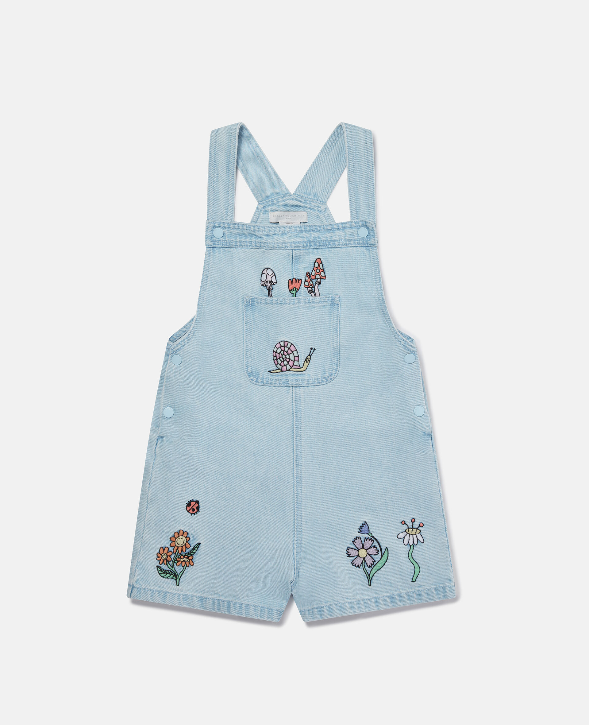Woodland Friends Denim Dungarees -Blue-large image number 0