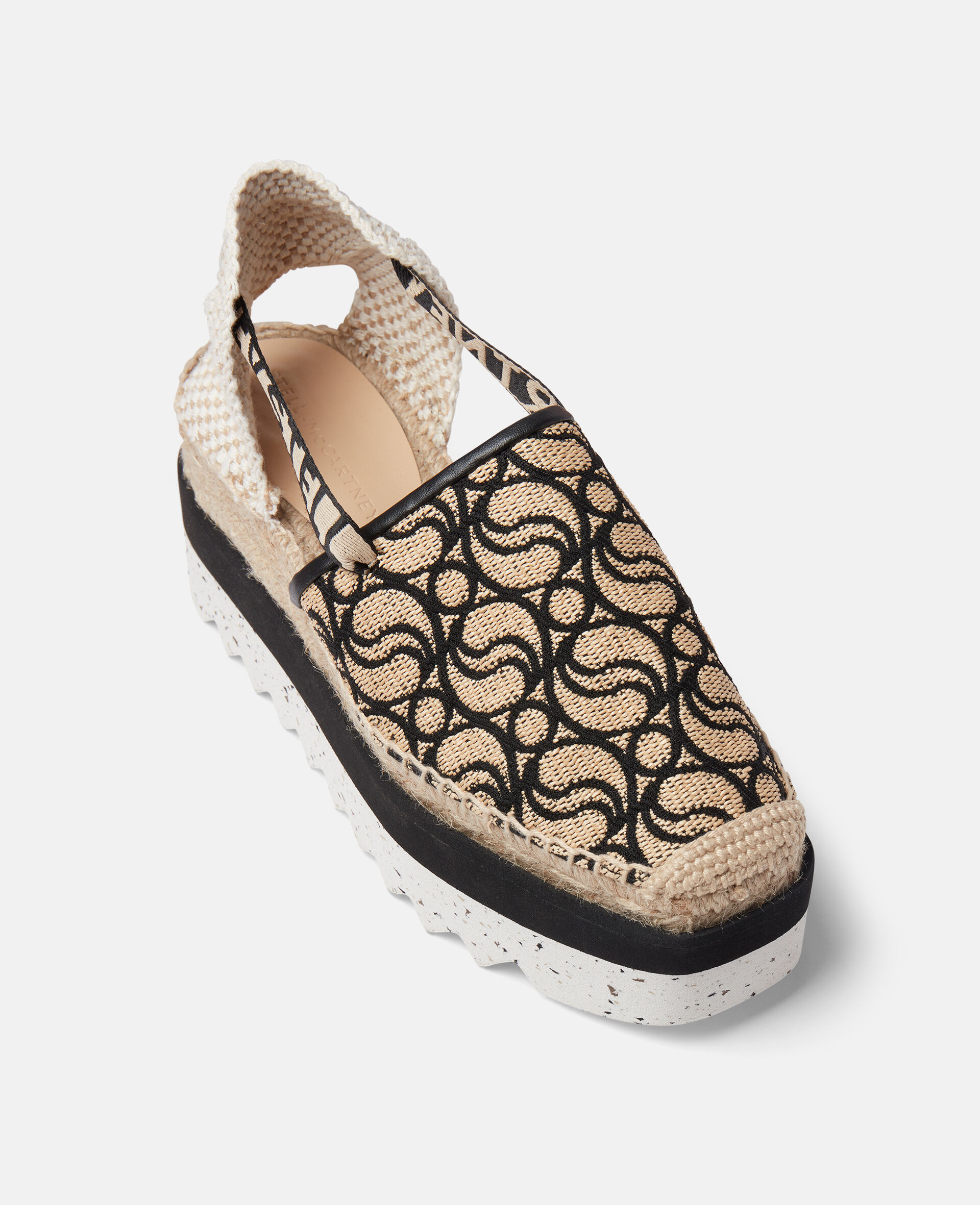 Gaia S-Wave Platform Espadrilles-Black-large image number 3