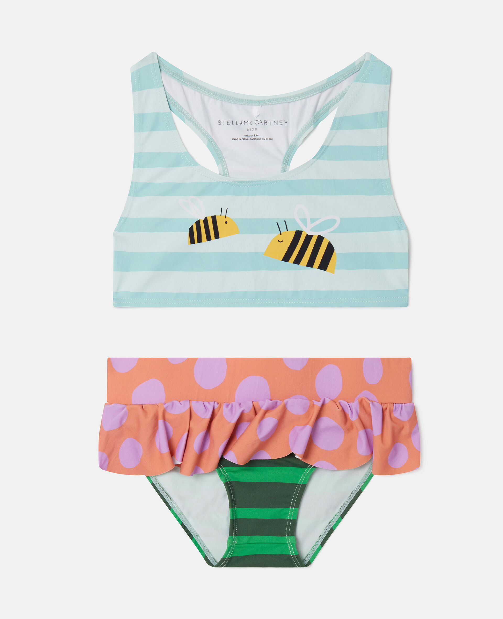 Bumblebee Landscape Print Bikini Set-Multicolored-large image number 0