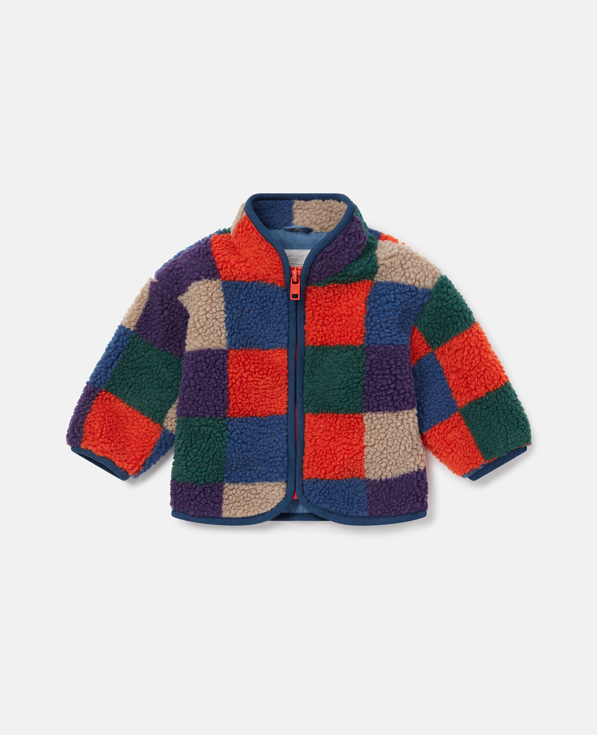Checkerboard Fleece Jacket-Pink-large image number 0