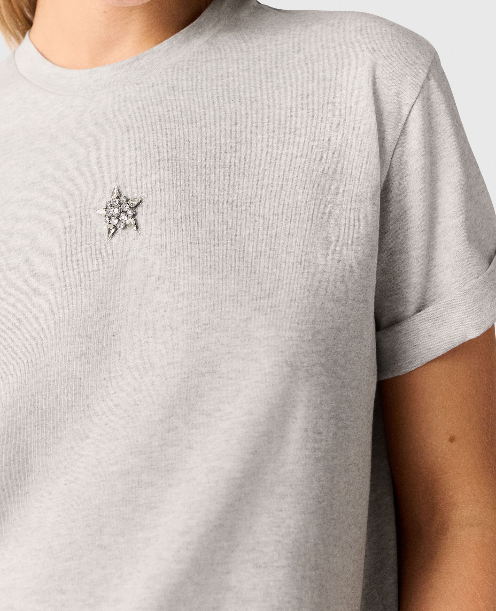 Star Boxy T-Shirt-Grey-large image number 2