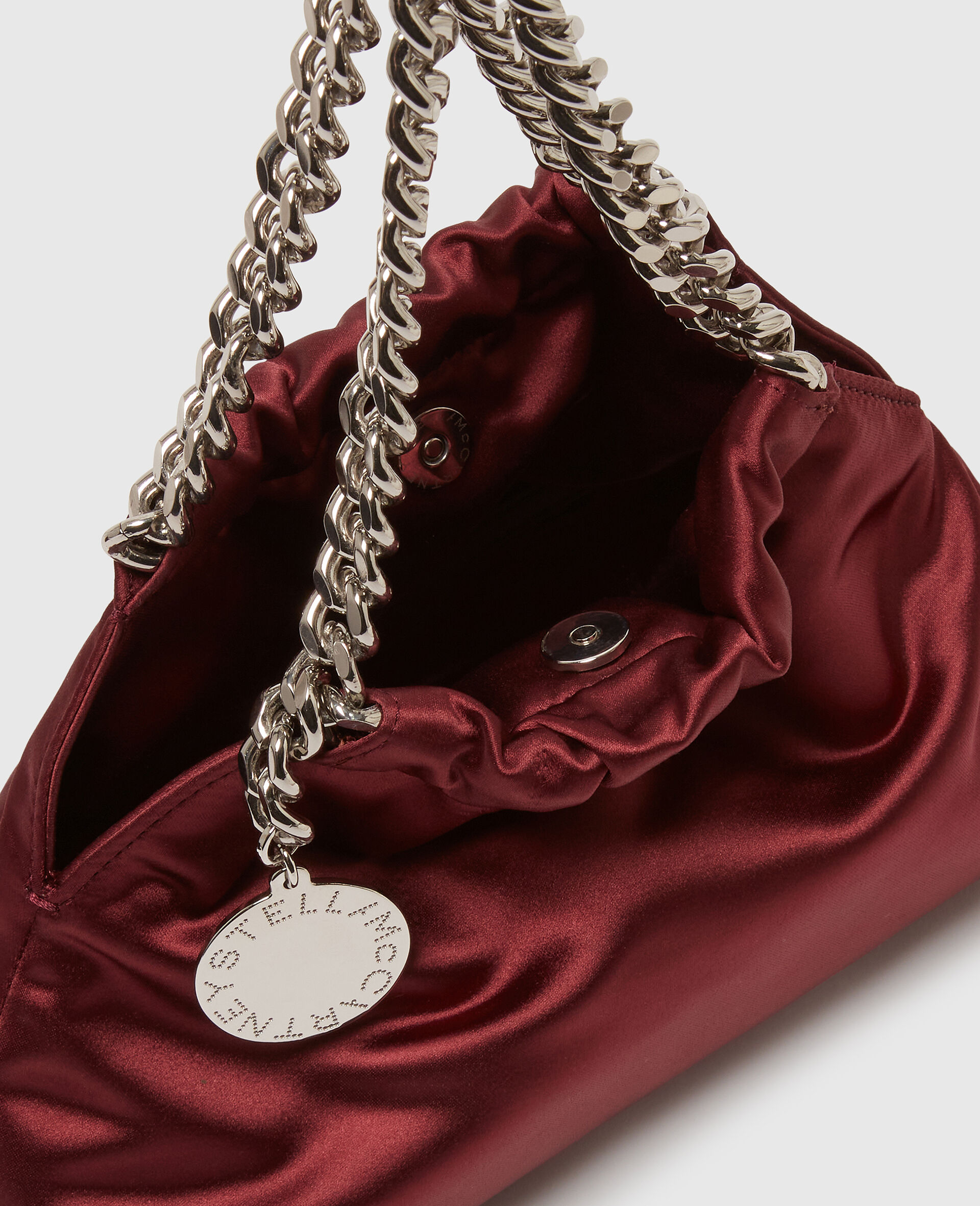 Sac a bandouliere et cordon de serrage en satin Falabella-Rouge-large image number 3