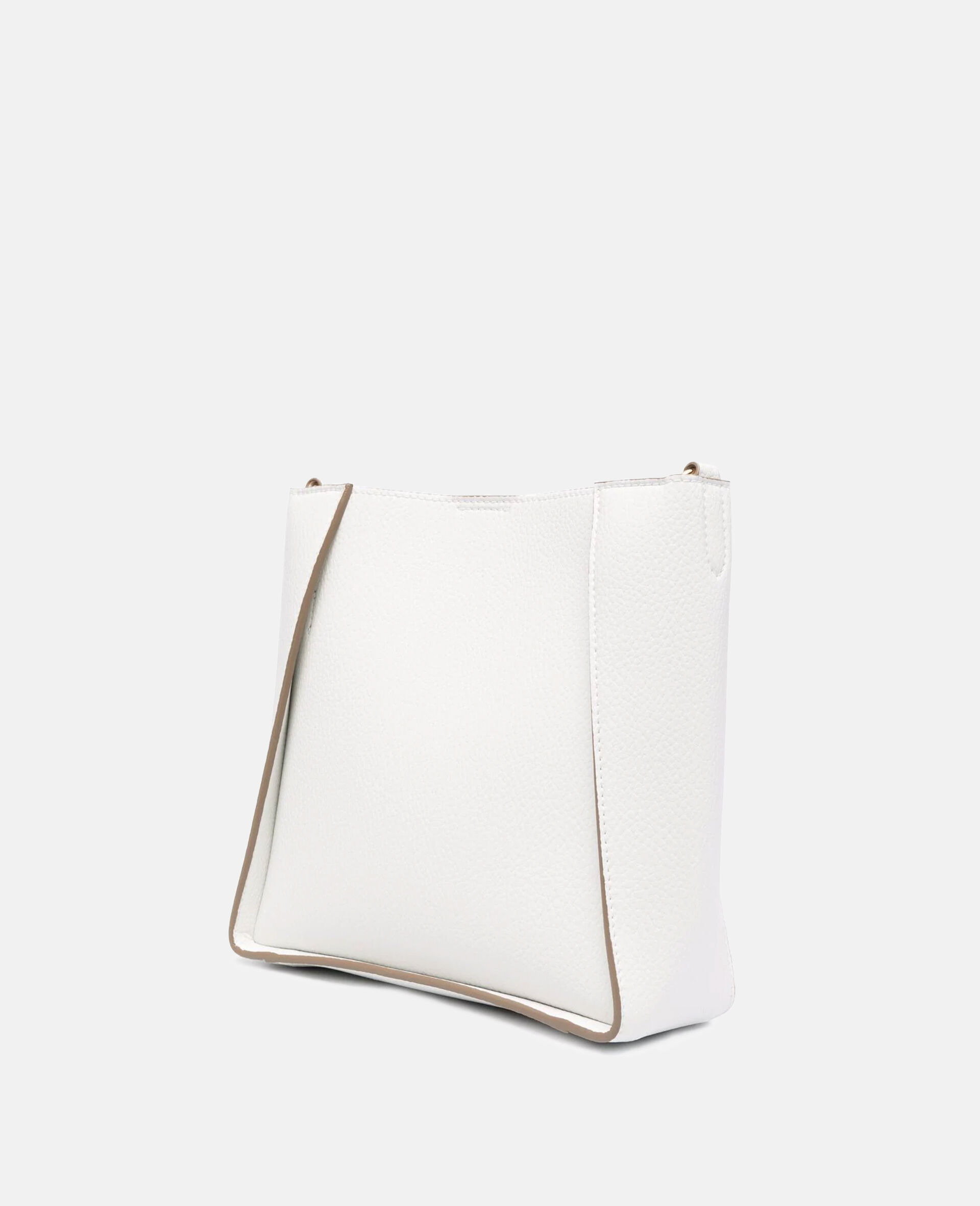 Logo Square Crossbody Bag-White-model
