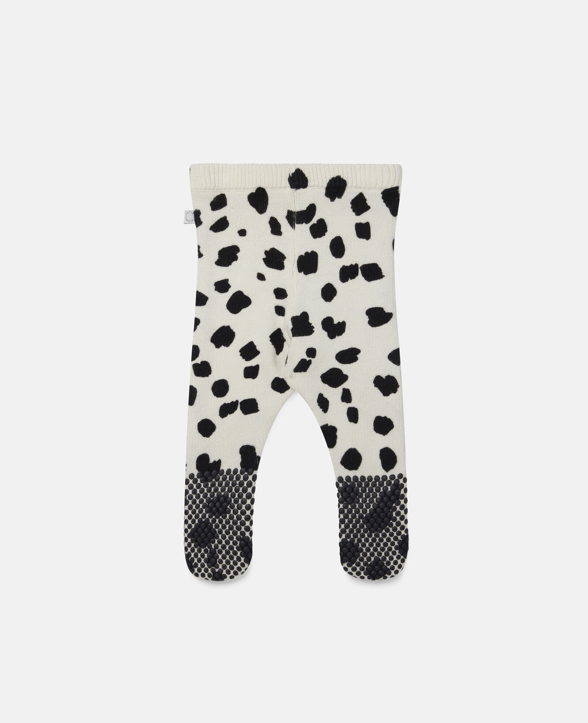 Dalmatian Spots Knit Leggings-White-large image number 3