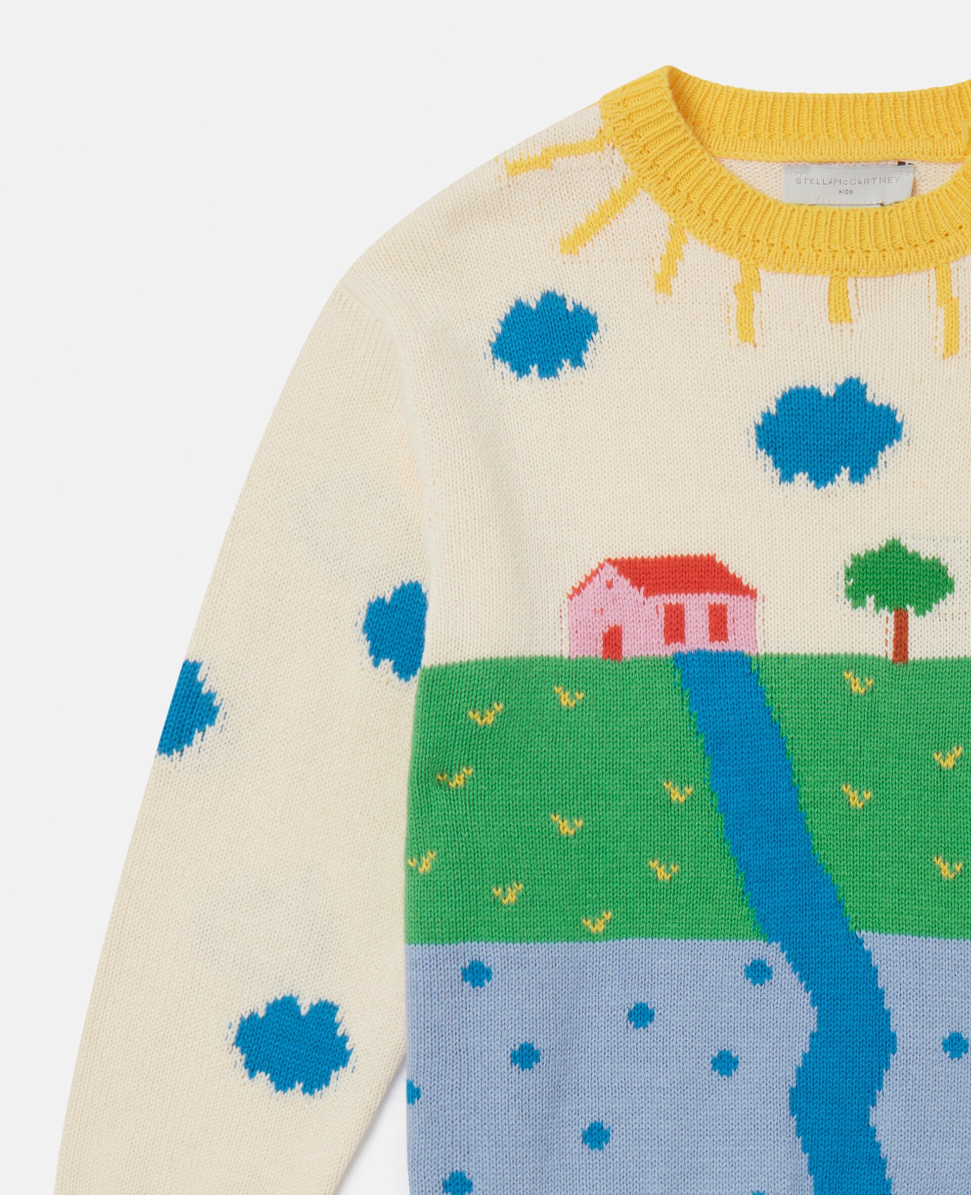 Farmyard Graphic Knitted Jumper-Multicolour-large Farmyard Graphic Knitted Jumper-Multicolour-large image number 1