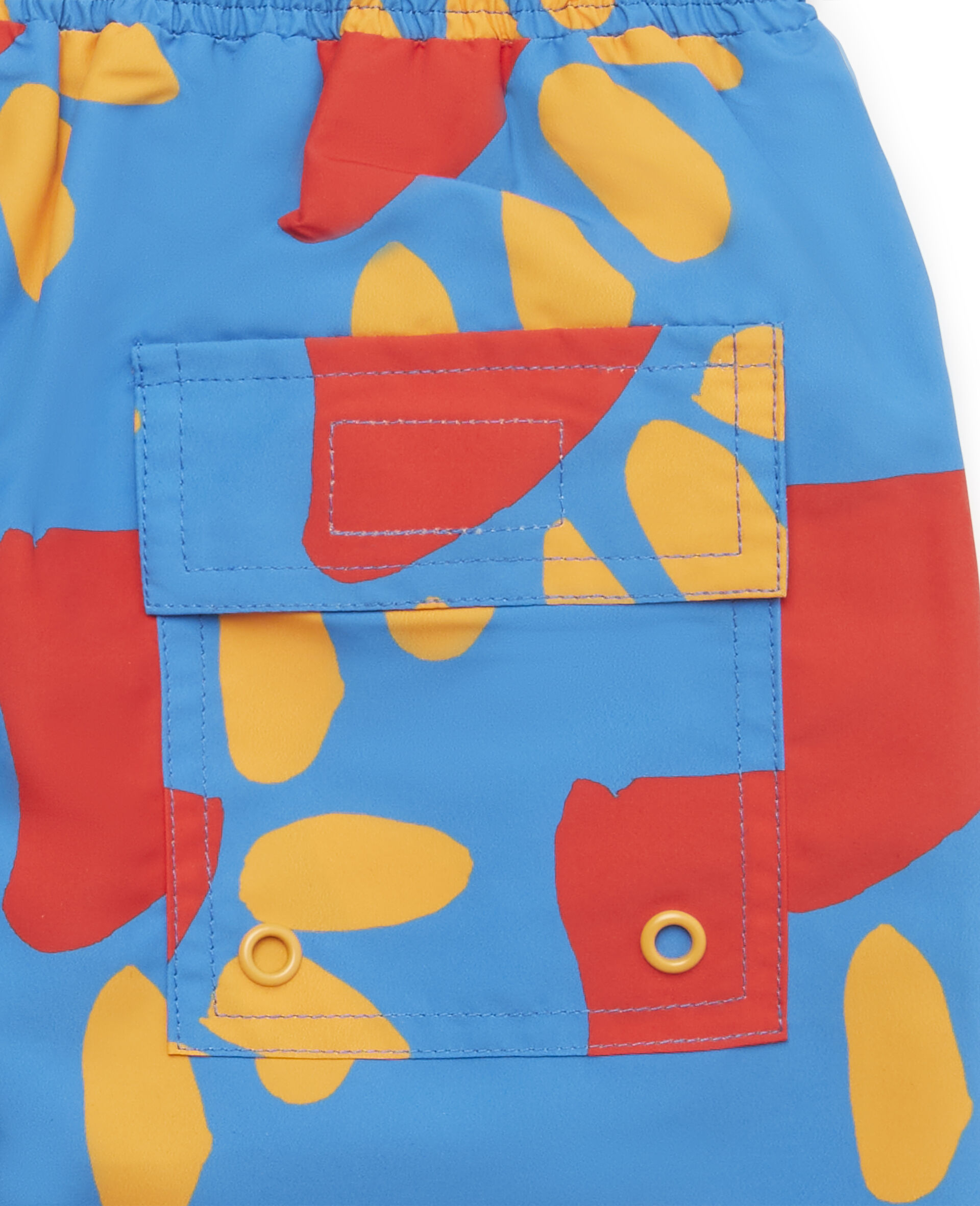 Graphic Sun Print Swim Shorts-Multicolour-large image number 3