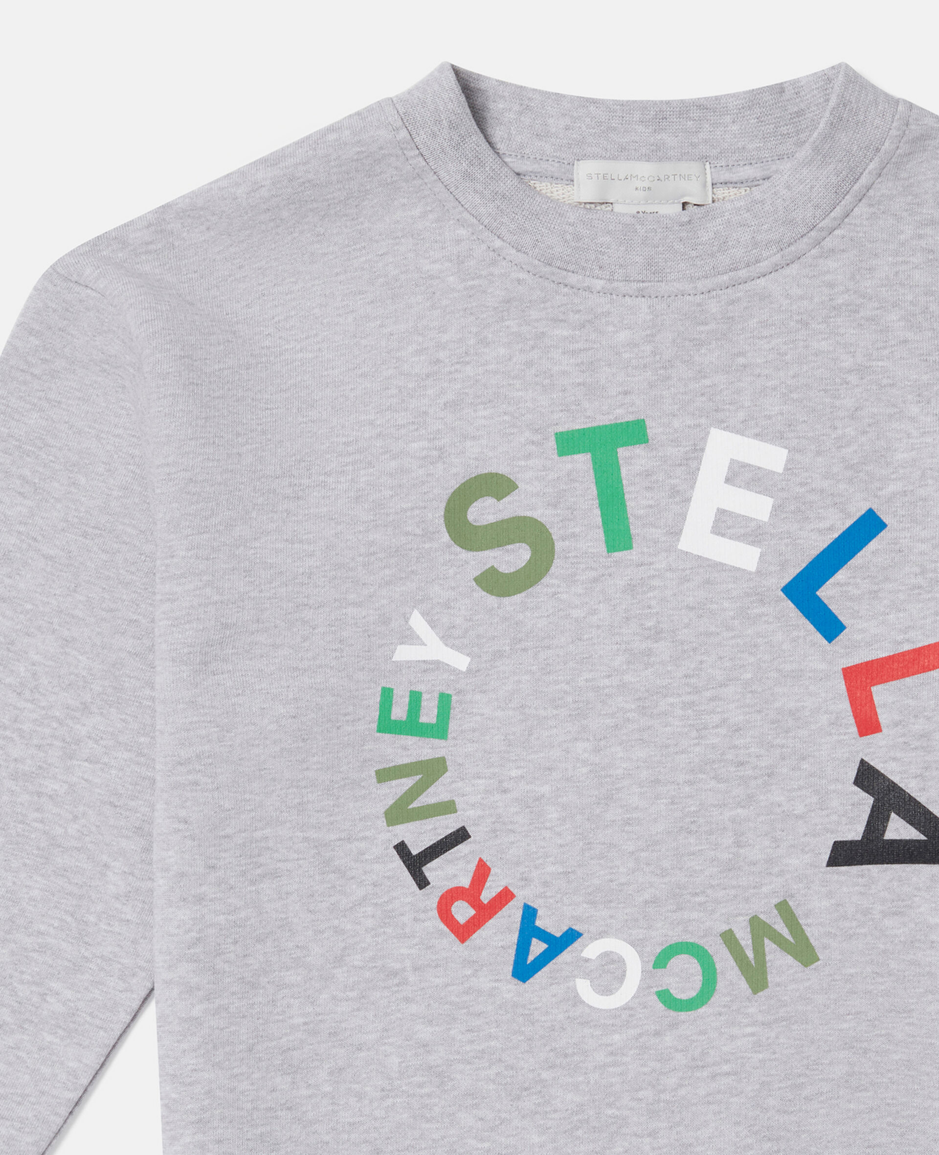 Circular Logo Embroidery Sweatshirt-Grey-large image number 1