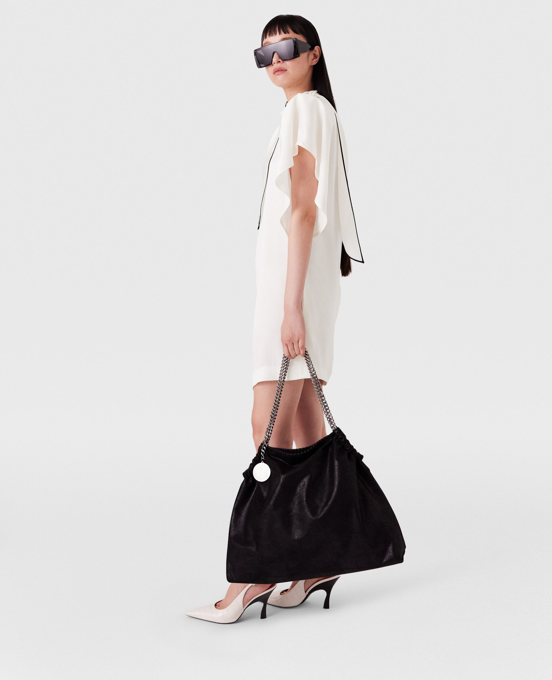 领带迷你连衣裙-Cream-large image number 2