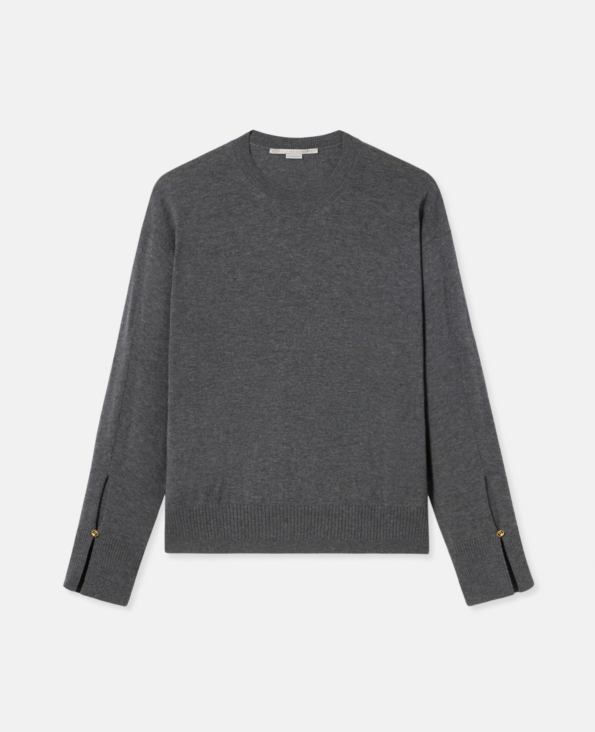 Women Grey Stella Iconics Split Cuff Jumper Stella McCartney GB