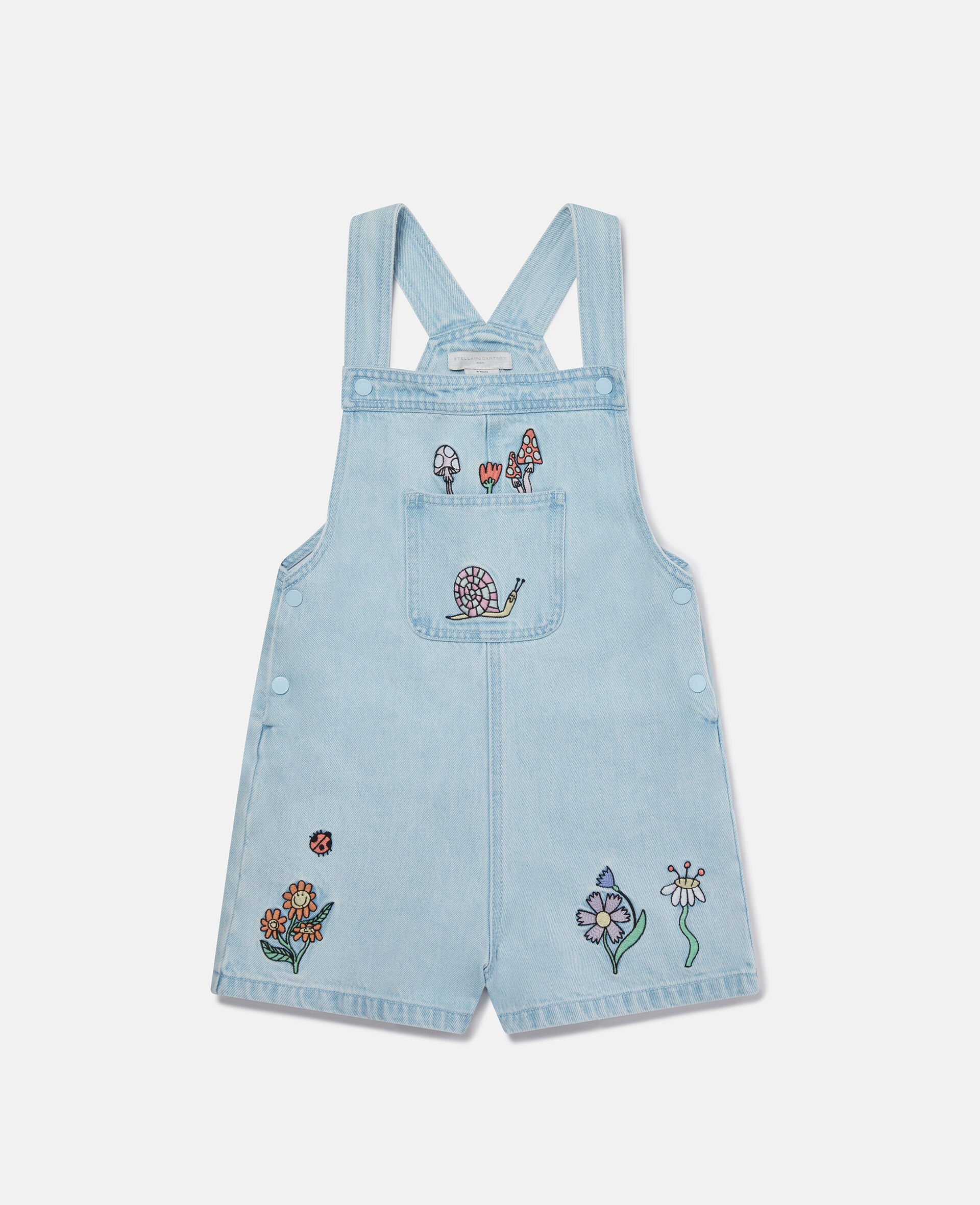 Woodland Friends Denim Dungarees -Blue-medium