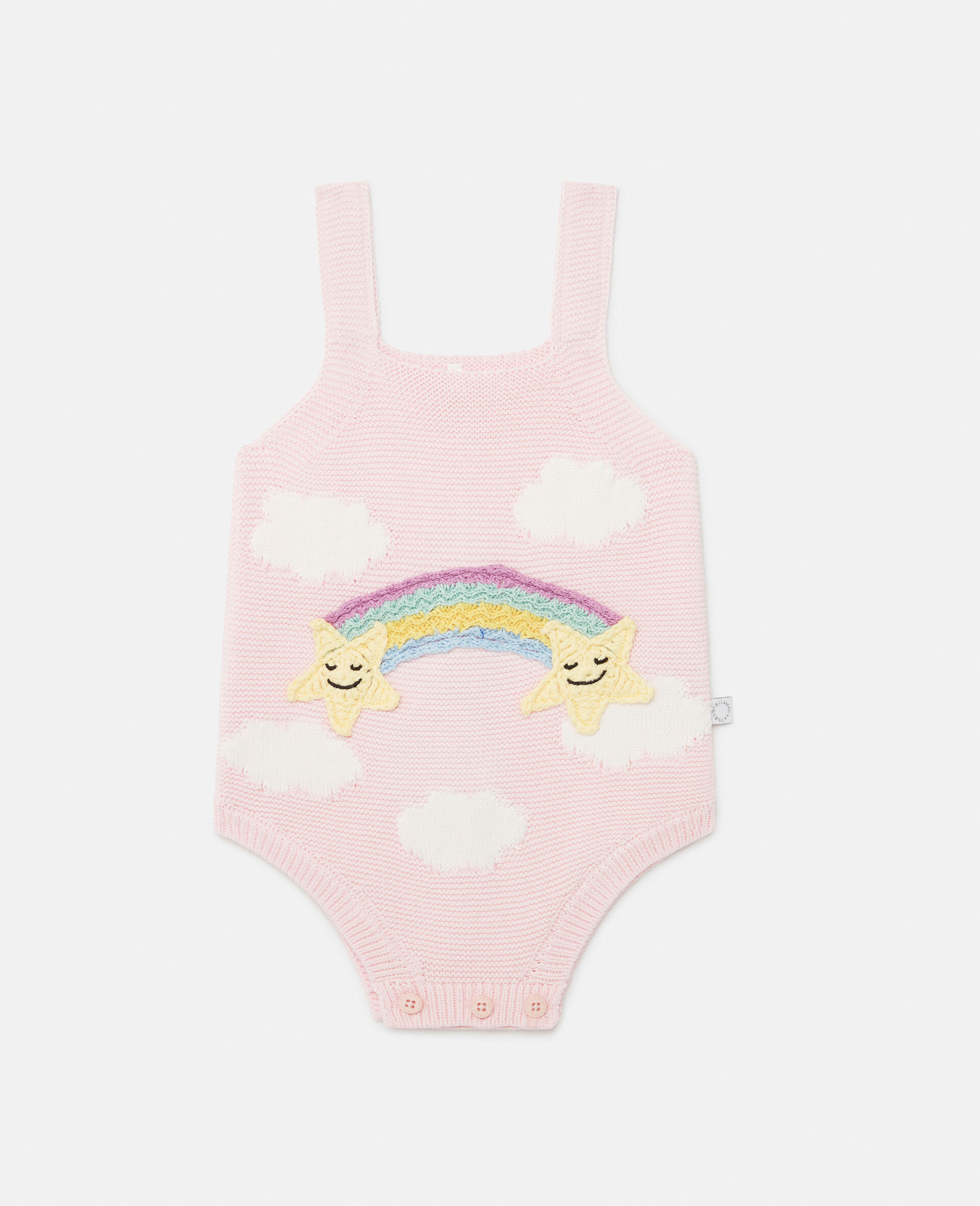 Star Embroidered Romper-Pink-large image number 0