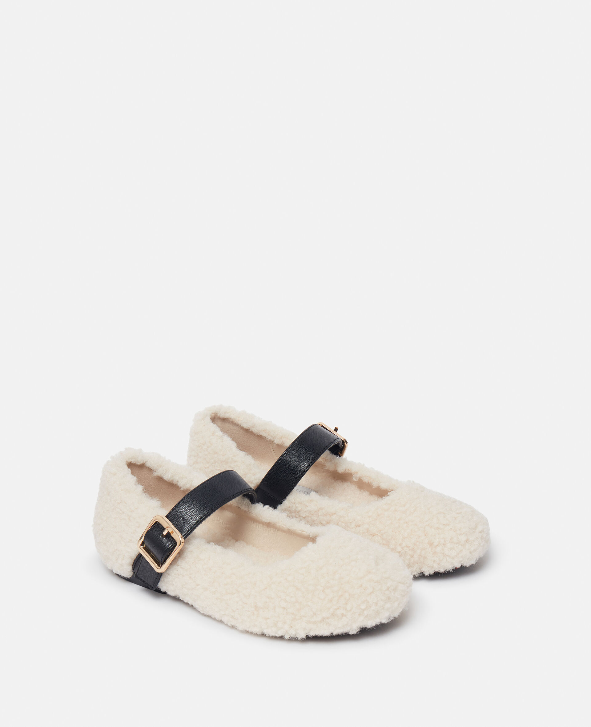 Fluffy Buckle Pumps -White-large Fluffy Buckle Pumps -White-large image number 1