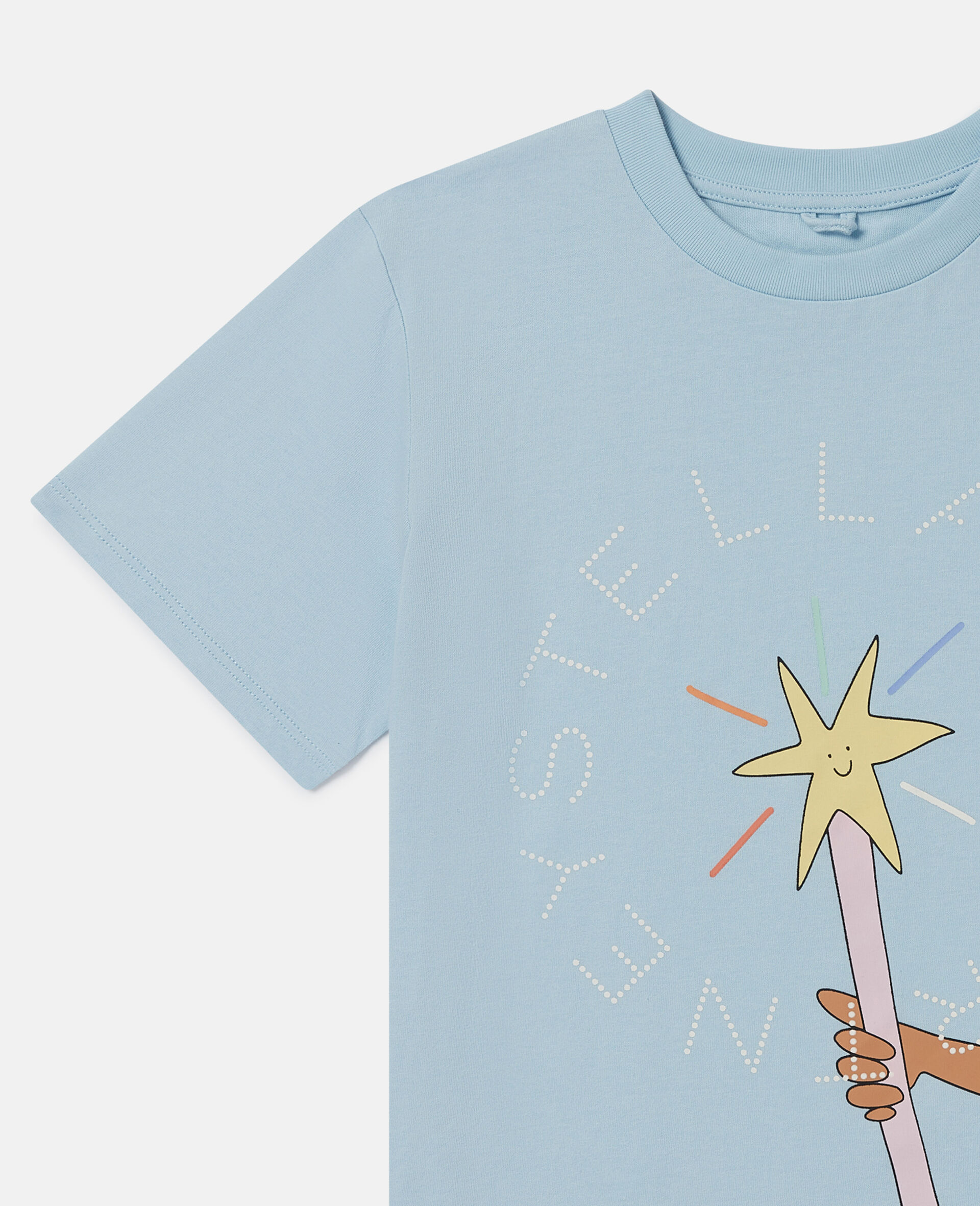 Fairy Graphic Crewneck T-Shirt-Blue-large Fairy Graphic Crewneck T-Shirt-Blue-large image number 1