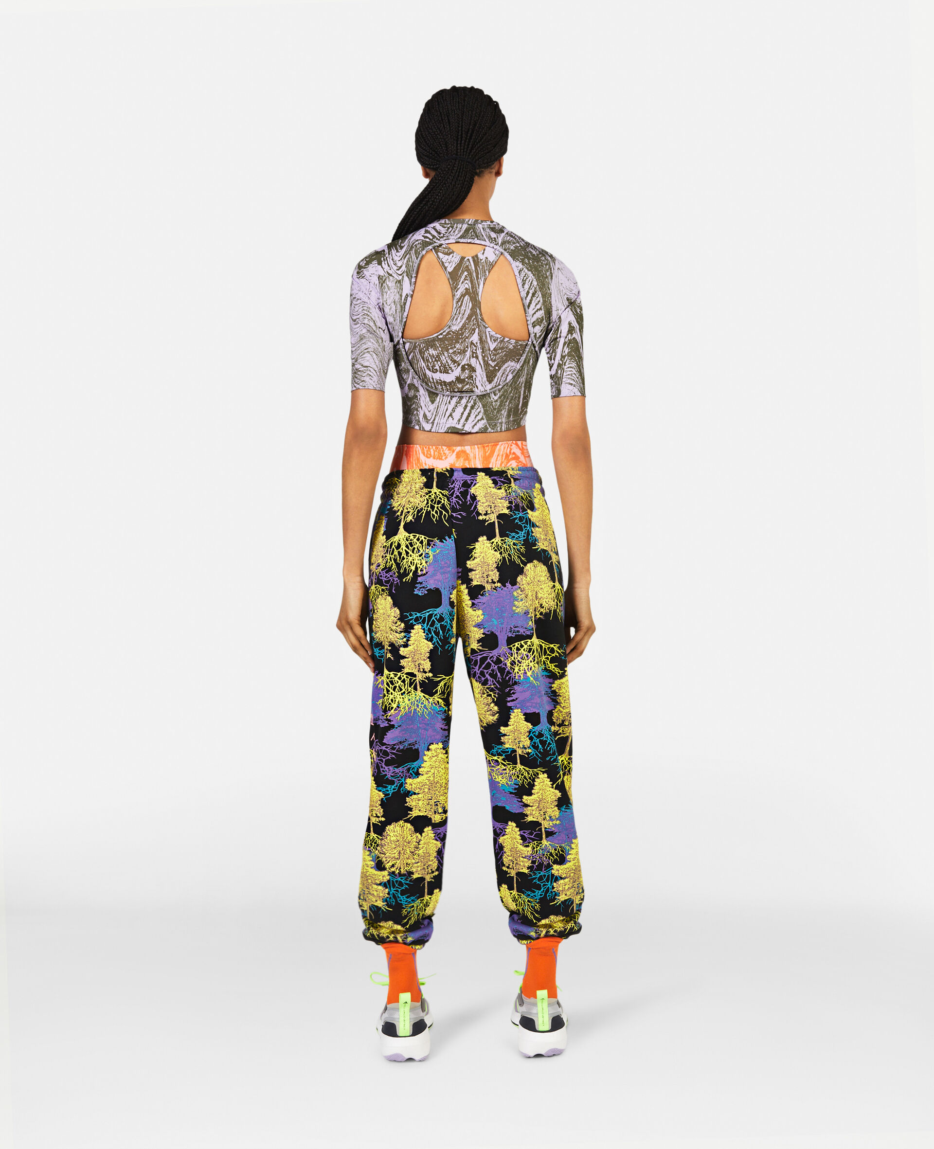Psychedelic Tree Print Sweatpants-Multicolour-large image number 2