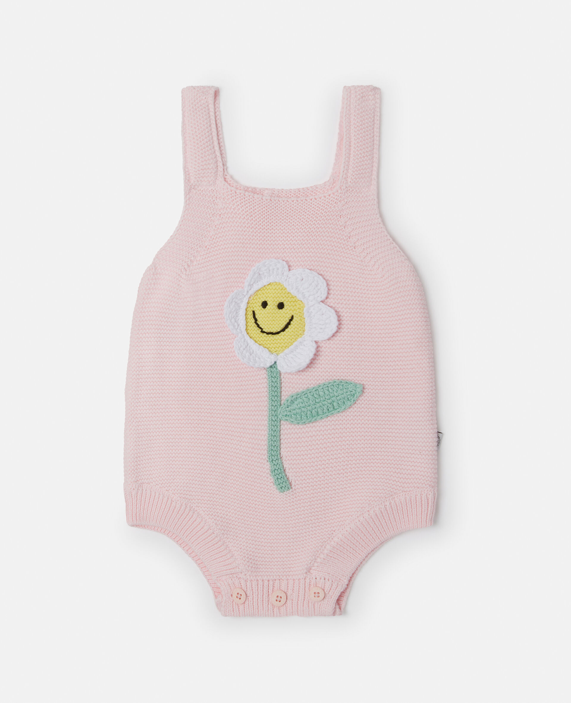 Flower Embroidered Romper-Pink-large image number 0