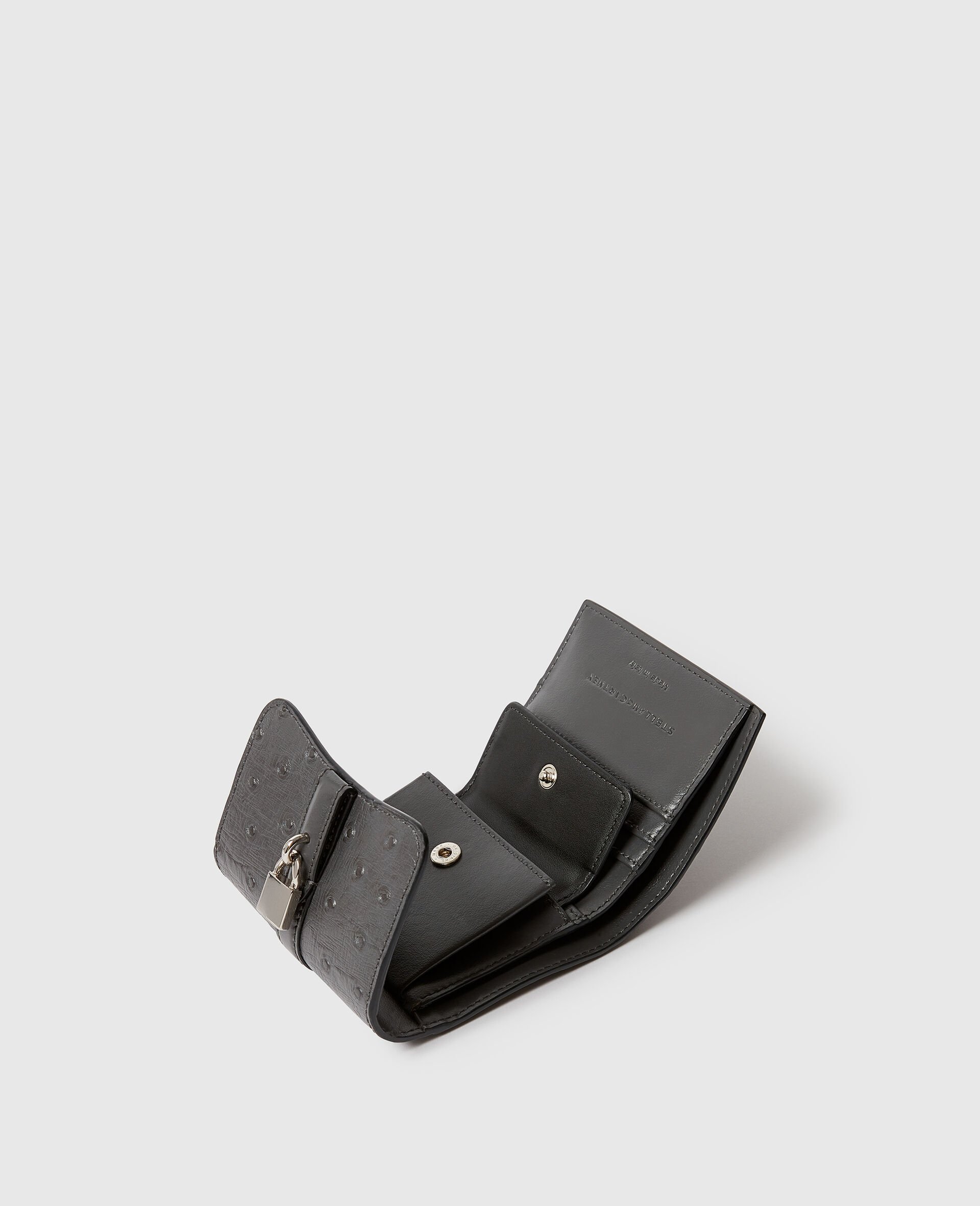 Ryder Ostrich Bi-Fold Wallet-Grey-large image number 3