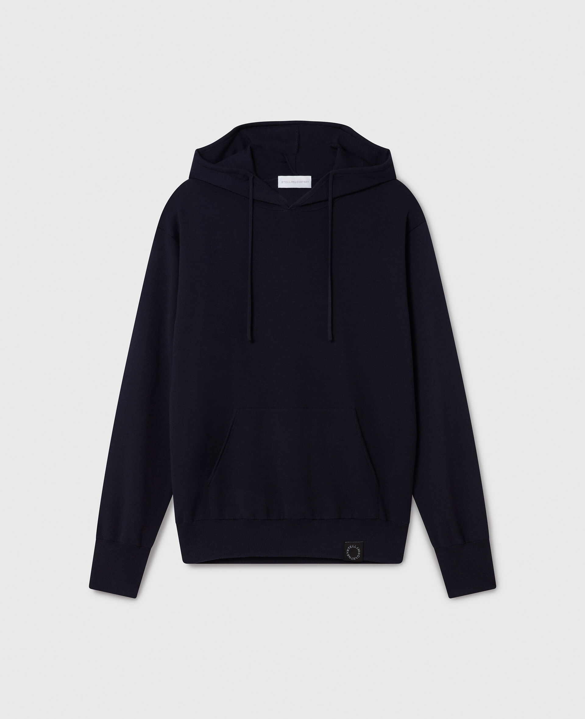 Slouchy Drawstring Hoodie-Blue-large image number 0