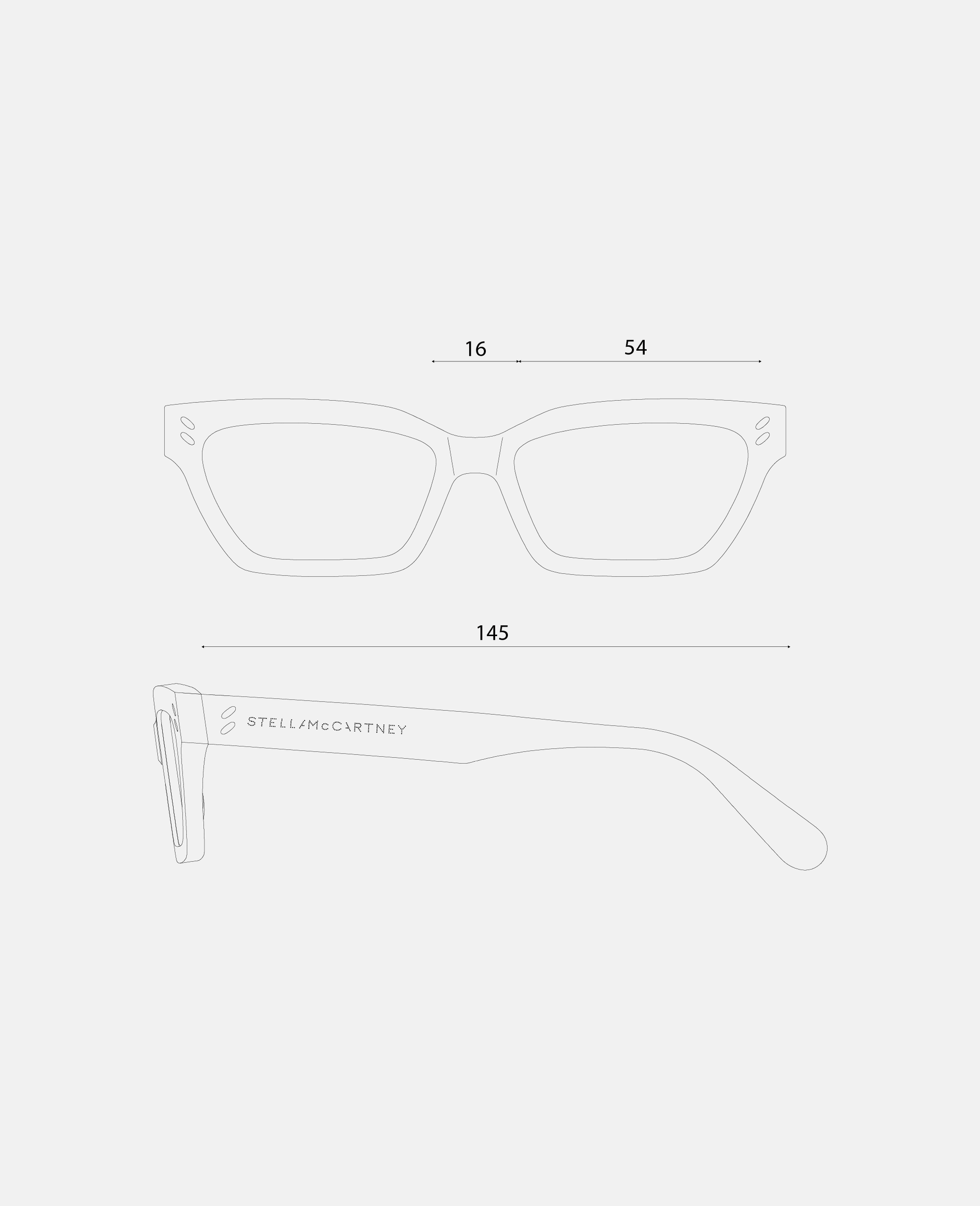 Rectangular Cat-Eye Sunglasses-Nero-large image number 3