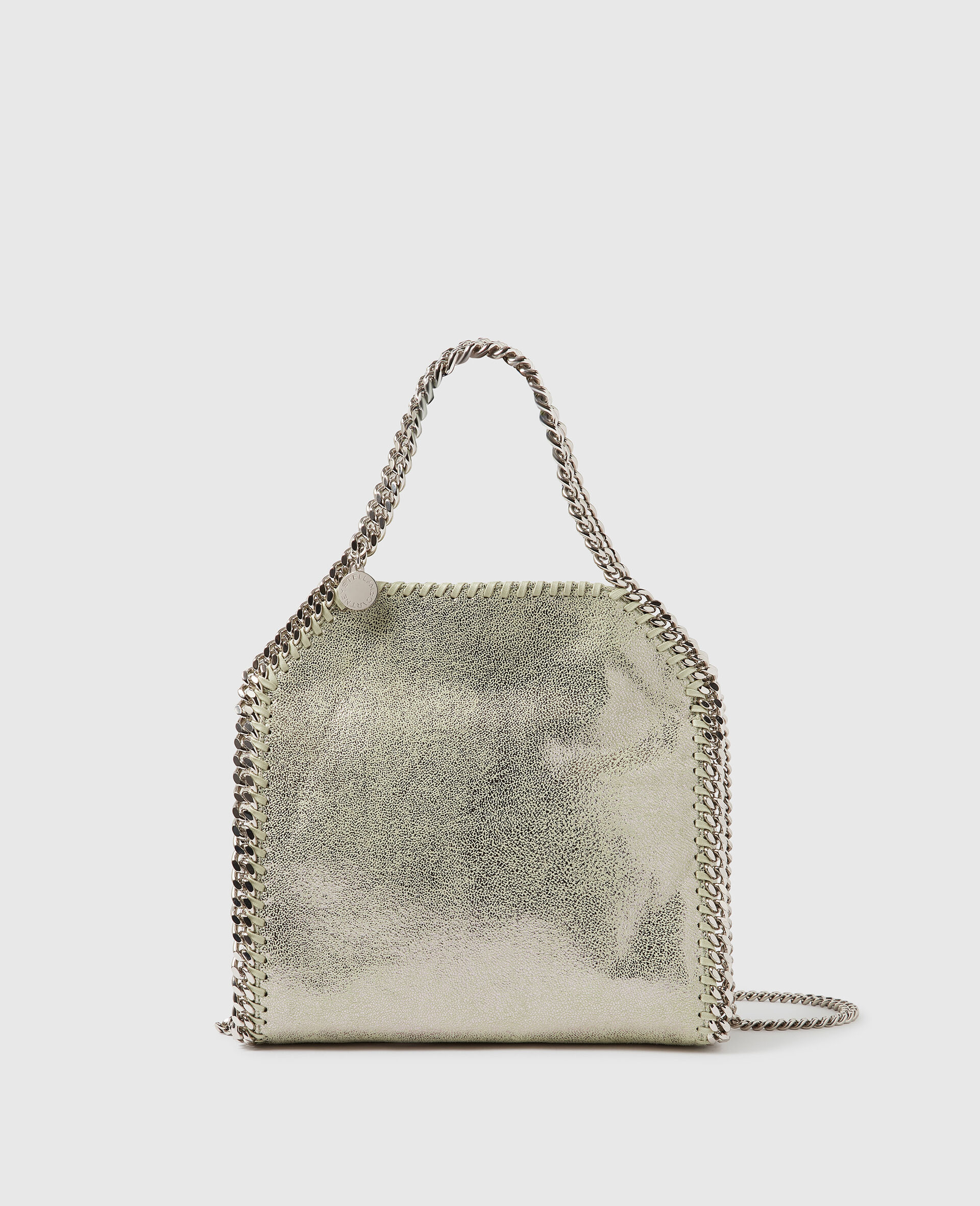 Falabella Mini Metallic Tote Bag-Green-medium