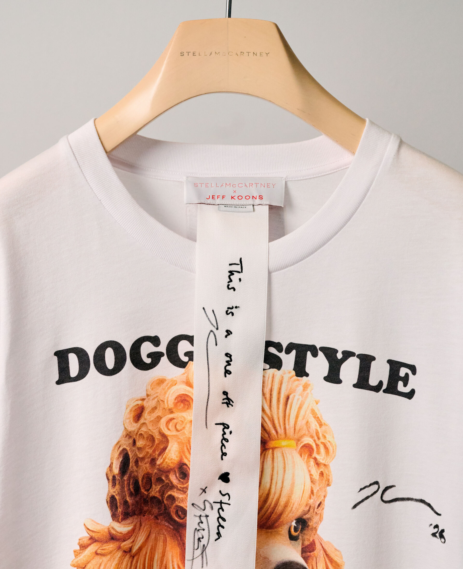 Signed&nbsp;Jeff Koons Doggy Style T-Shirt-Blanc-large image number 2
