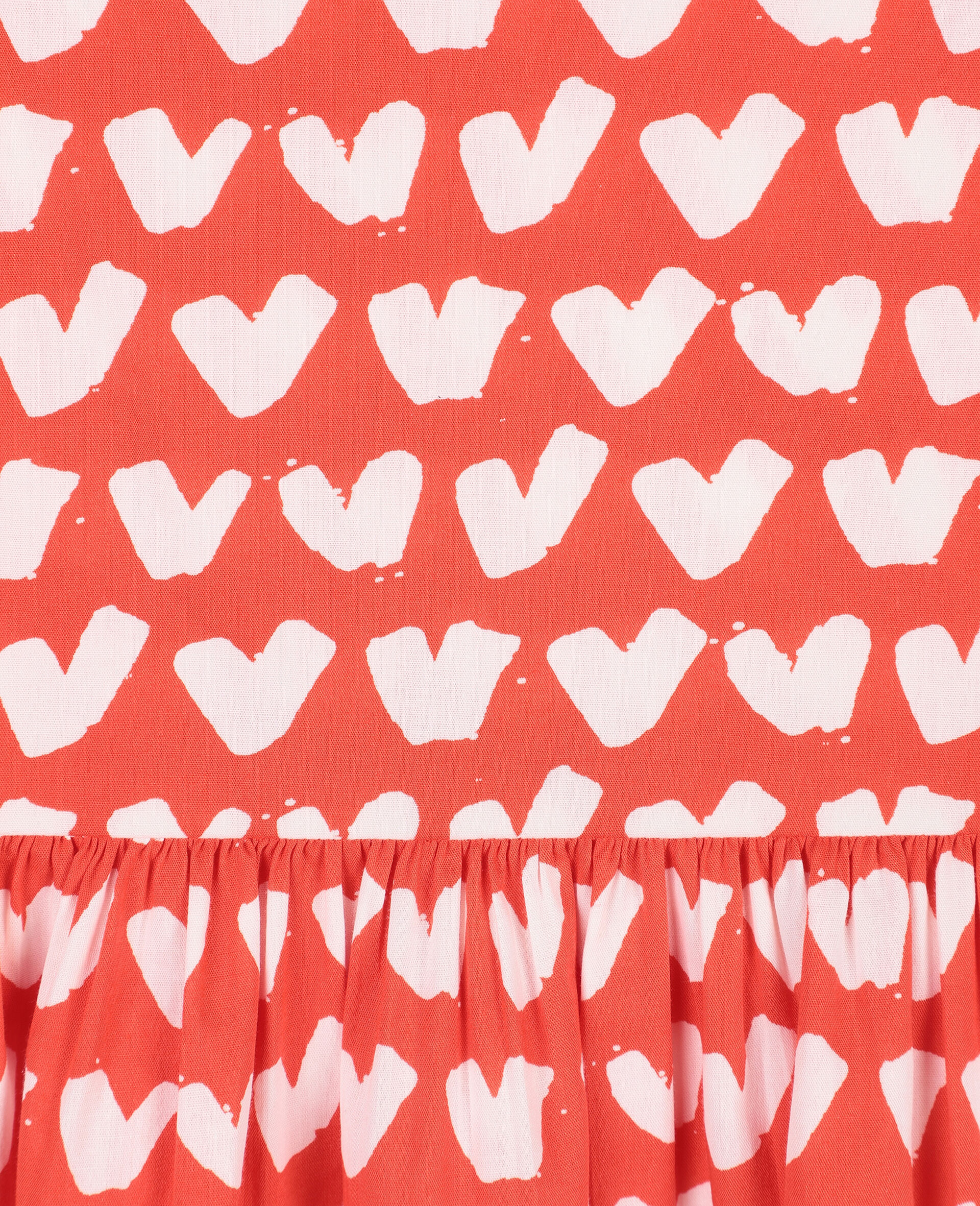 Kleid aus Baumwolle mit Herzen-Print -Rot-large image number 1