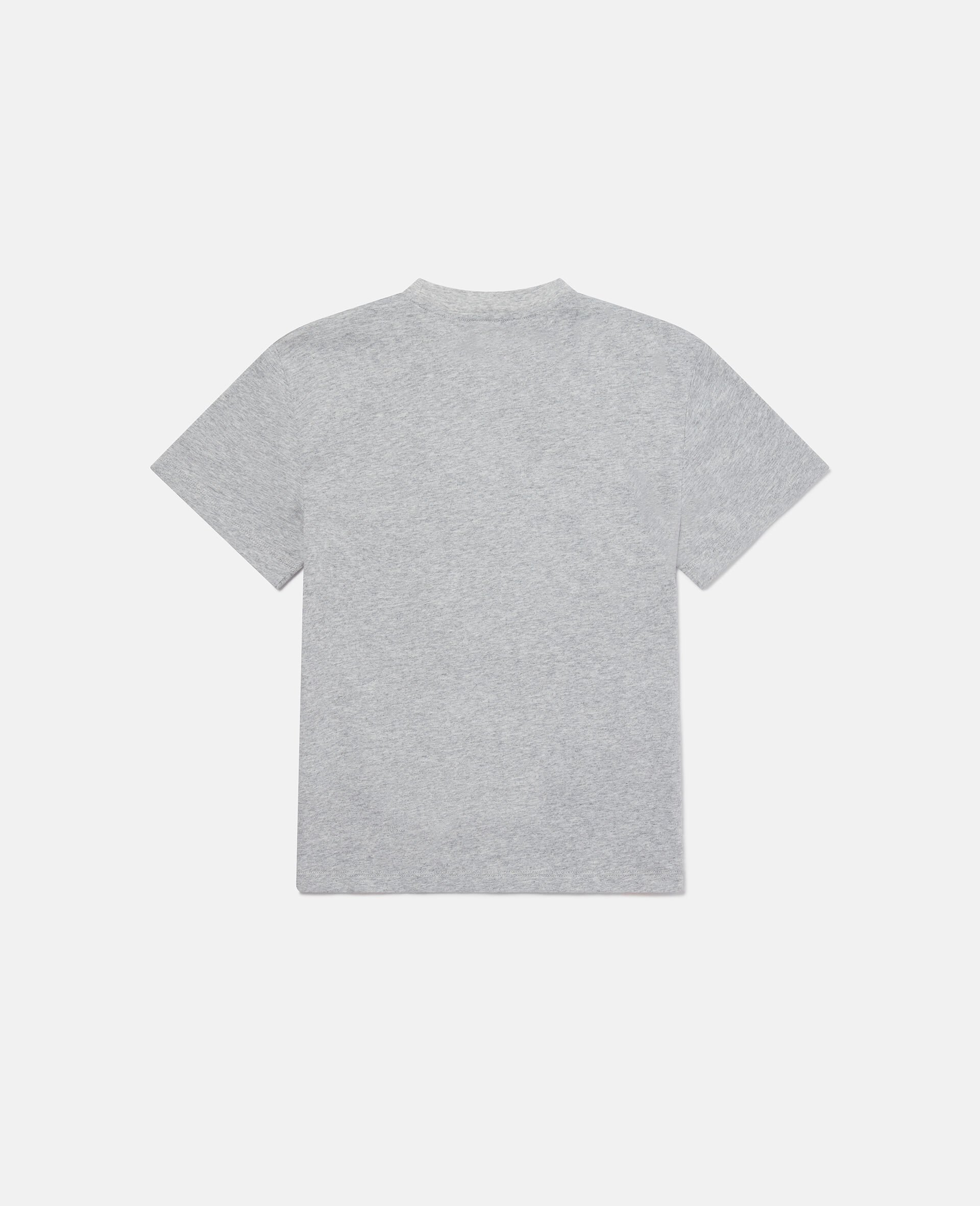 T shirt graphique avec chat-Gris-large T shirt graphique avec chat-Gris-large image number 2