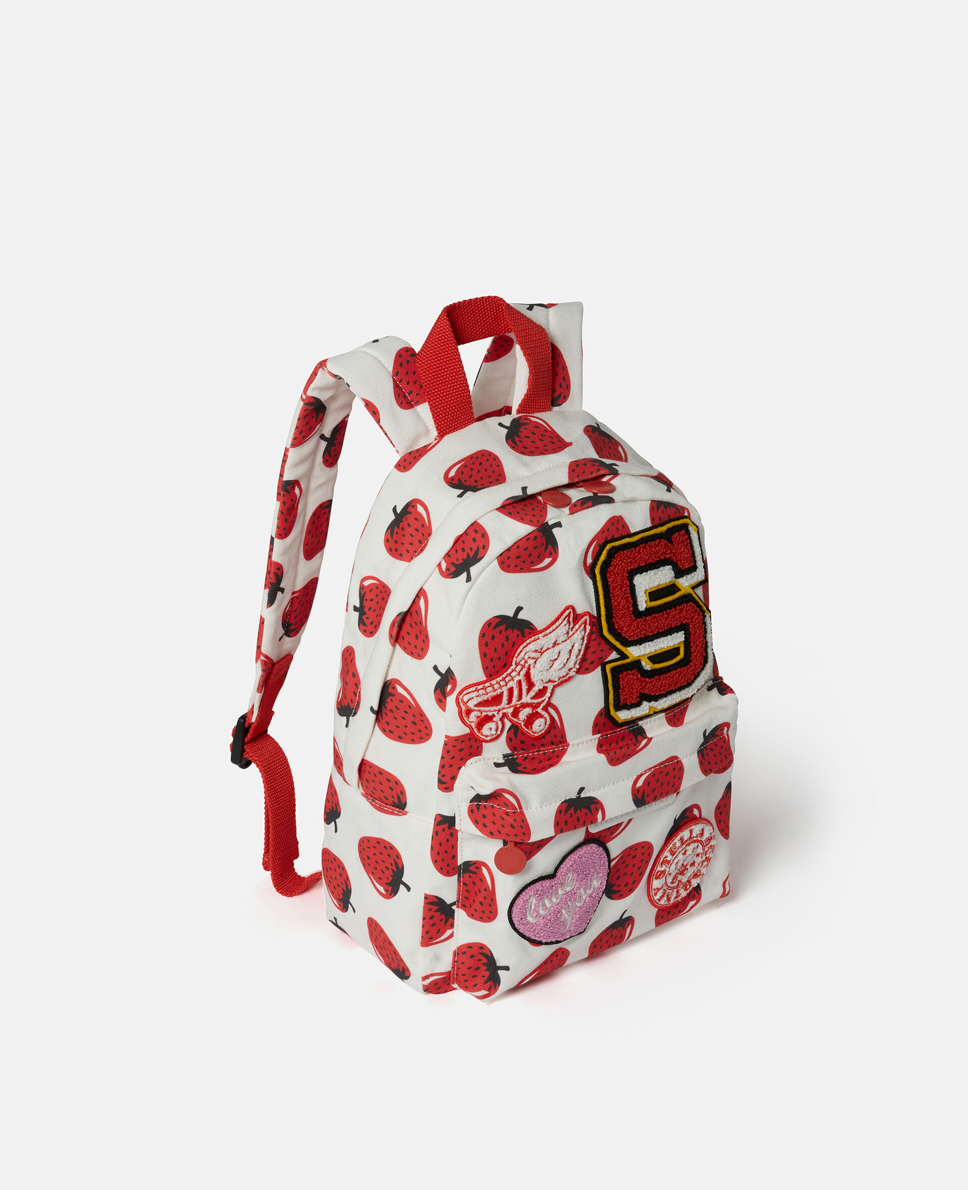 Sac a dos avec imprime fraise-Cream-large Sac a dos avec imprime fraise-Cream-large image number 1