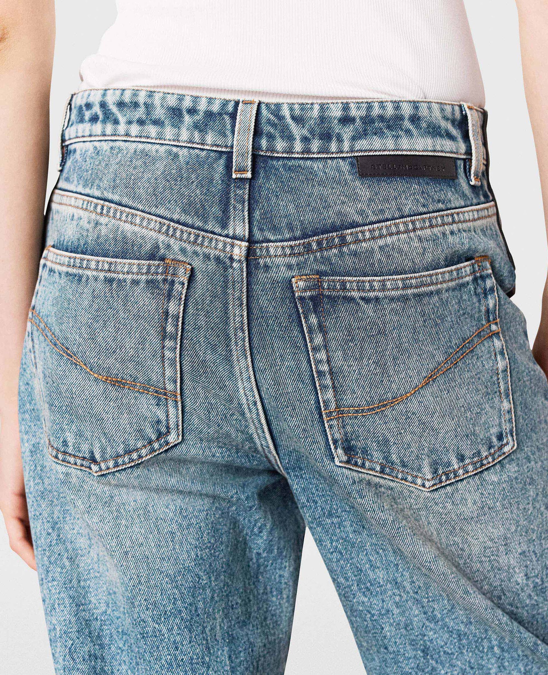 Lace-Up Vegan Chap Jeans-Black-large image number 5