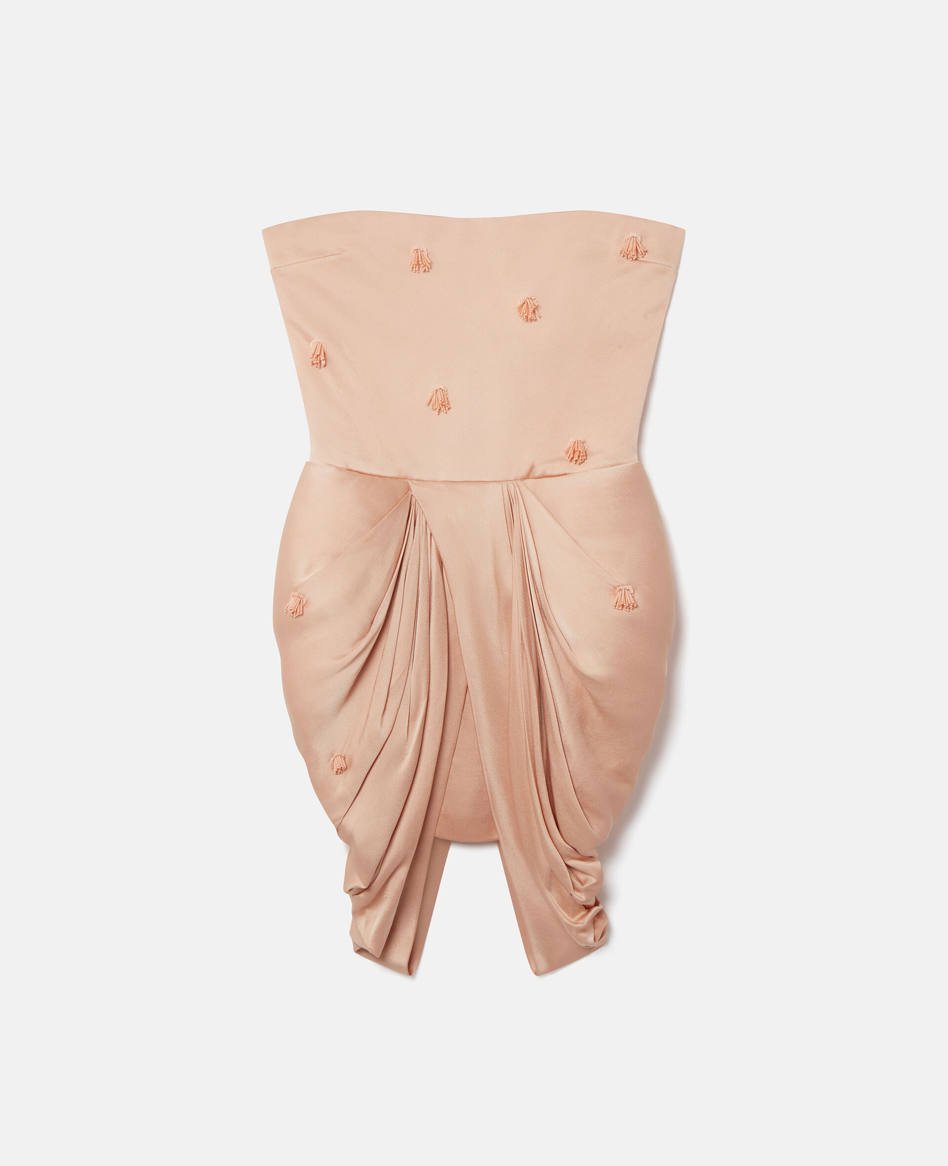 Sleeveless Bead-Embellished Mini Dress-Pink-large image number 0