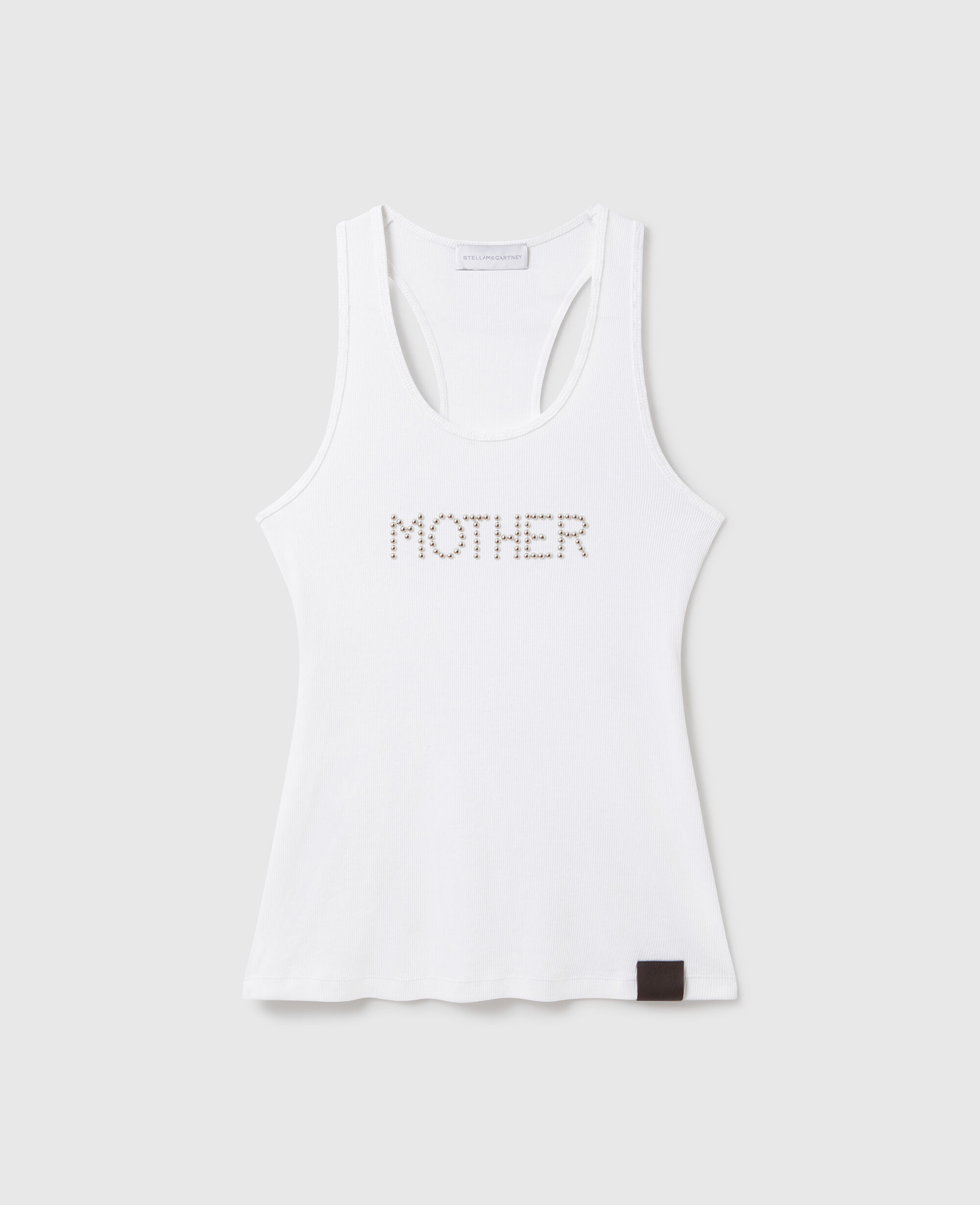Women Pure white Mother Studded Tank Top | Stella McCartney US Women Pure white Mother Studded Tank Top | Stella McCartney US